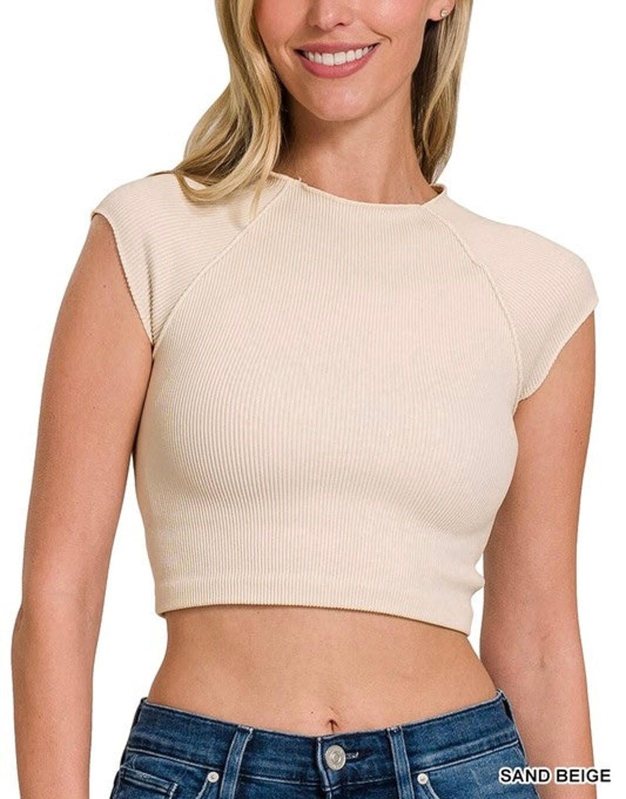 Other Ribbed Short Sleeve Seamless Soft Crop Top Zenana Size S / US 4 / IT 40 - 3 Thumbnail