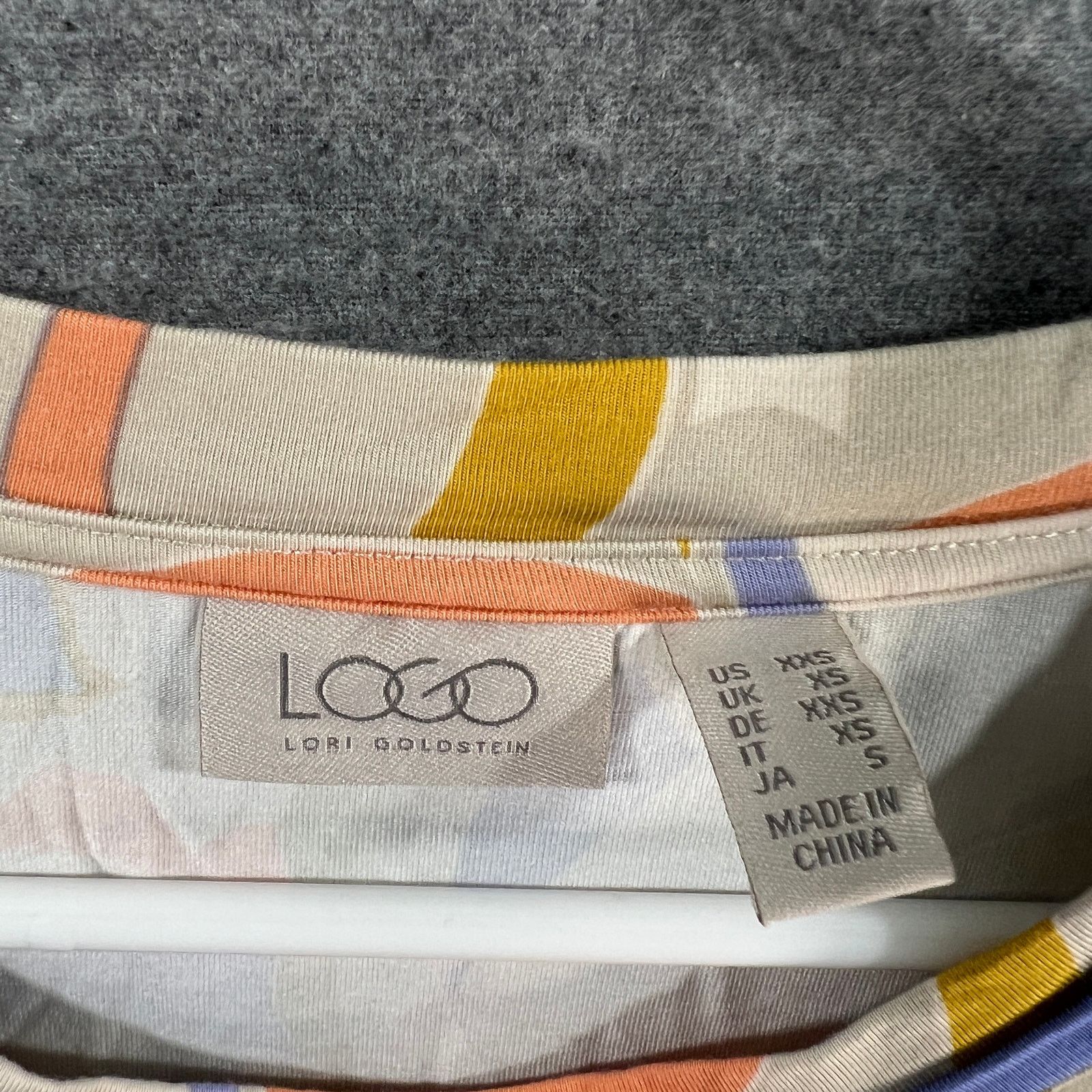Other LOGO by Lori Goldstein Rayon Printed 3/4 Sleeve Top Size XXS / US 00 / IT 34 - 3 Thumbnail