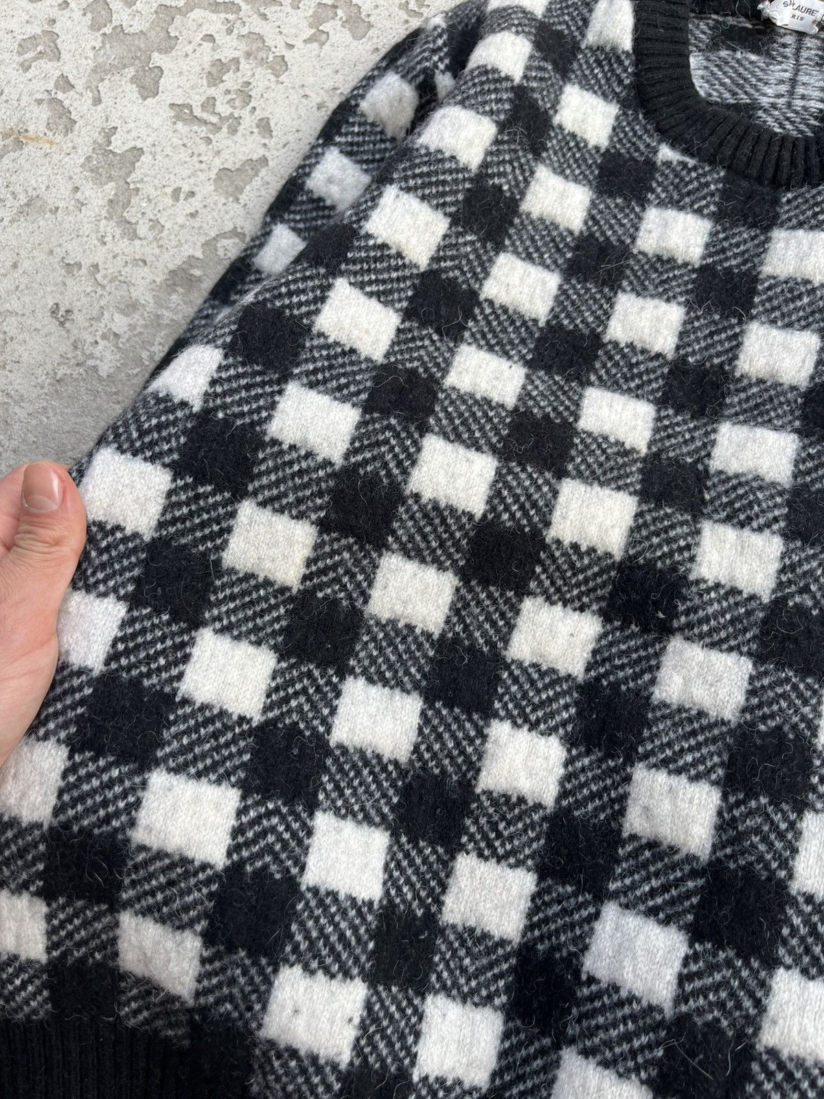 Hedi Slimane × Saint Laurent Paris FW14 Saint Laurent by Hedi Slimane Wool Checkered Sweater Size US S / EU 44-46 / 1 - 8 Thumbnail