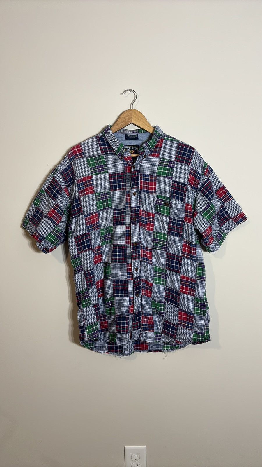 Chaps Ralph Lauren × Vintage Vintage Chaps RL Patchwork Button Down Shirt Size US XL / EU 56 / 4 - 1 Thumbnail