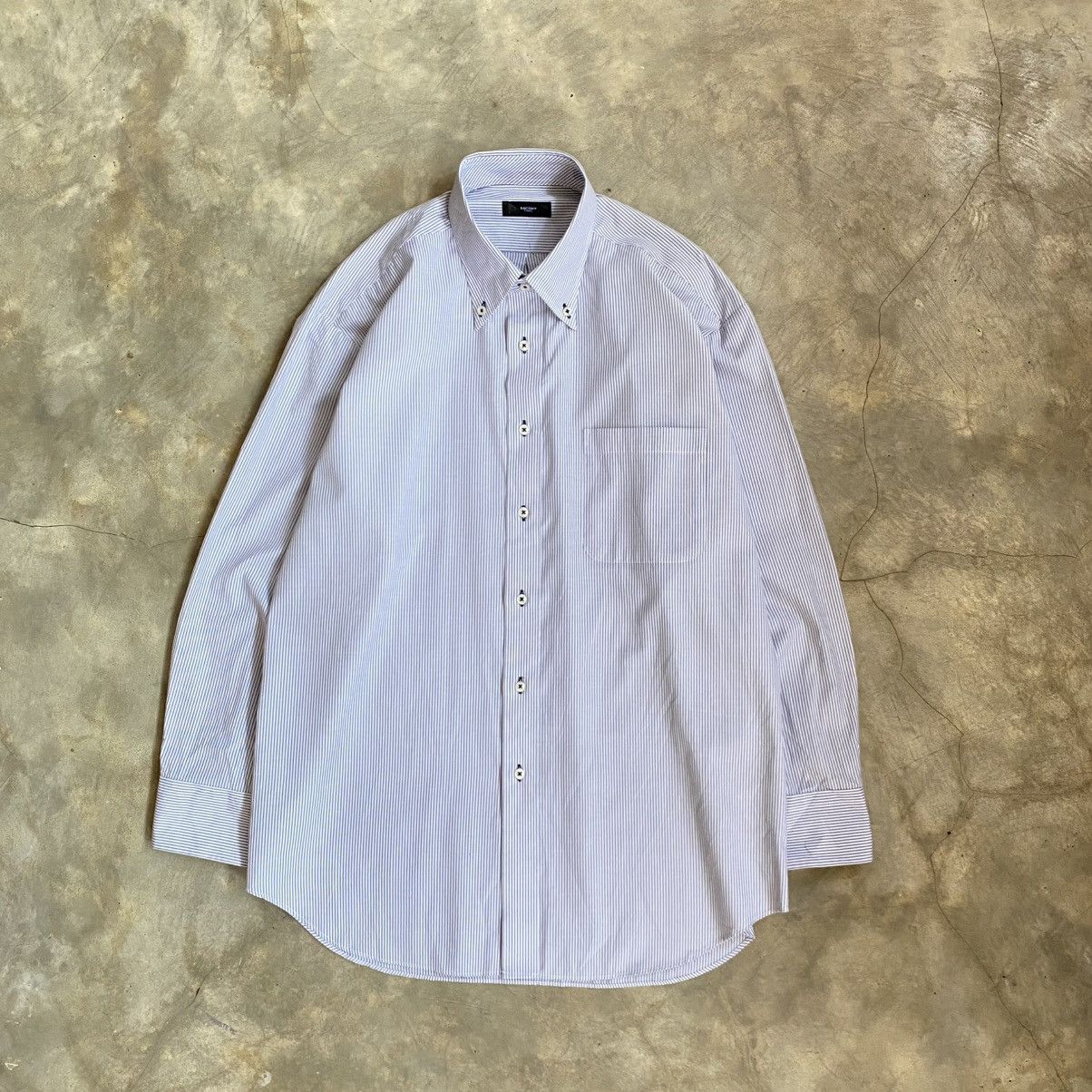 Yohji Yamamoto Sacsny by Yohji Yamamoto Stripe Long Sleeve Shirt Size US XL / EU 56 / 4 - 1 Thumbnail