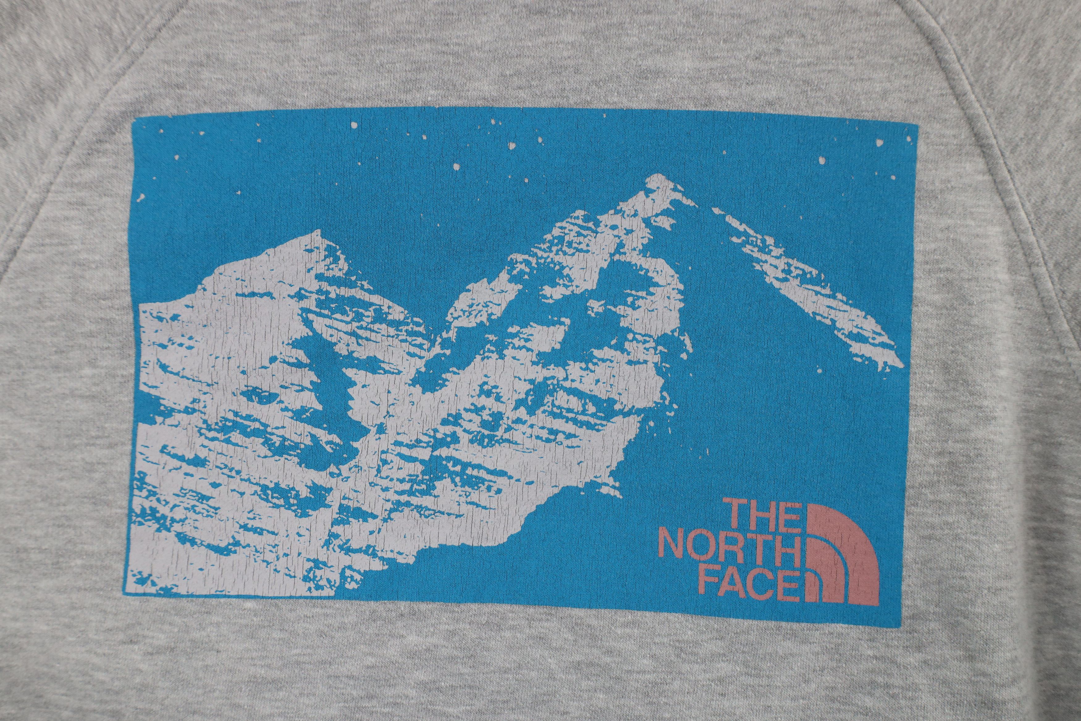 The North Face × Vintage Vintage The North Face Script Hoodie Sweatshirt Gray Size S / US 4 / IT 40 - 8 Thumbnail