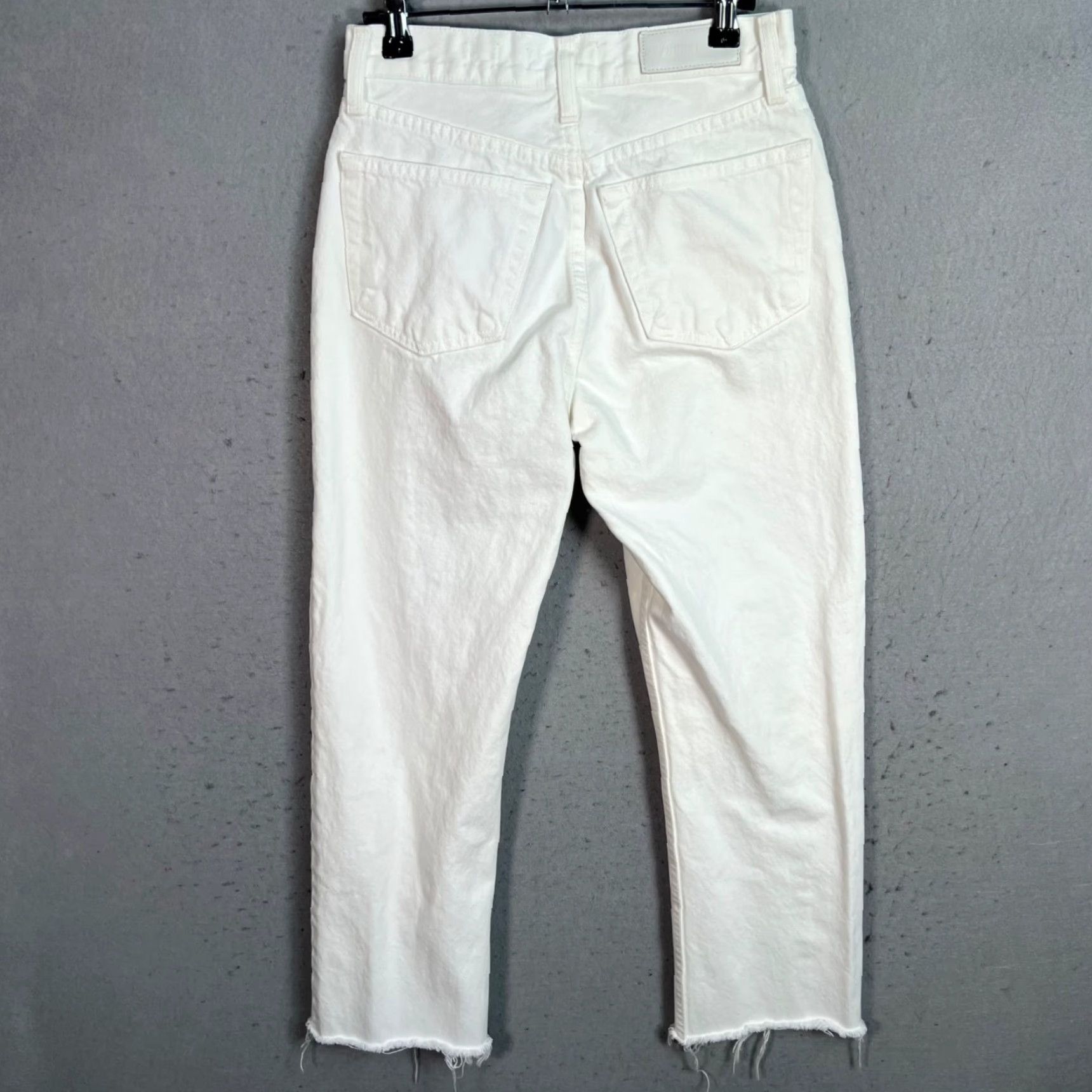 RE/DONE VINTAGE Re/Done Whites High-Waisted Straight-Leg Jeans Adult Women 25 White Denim 90s Style Womens Size 42" / US 20 - 2 Thumbnail