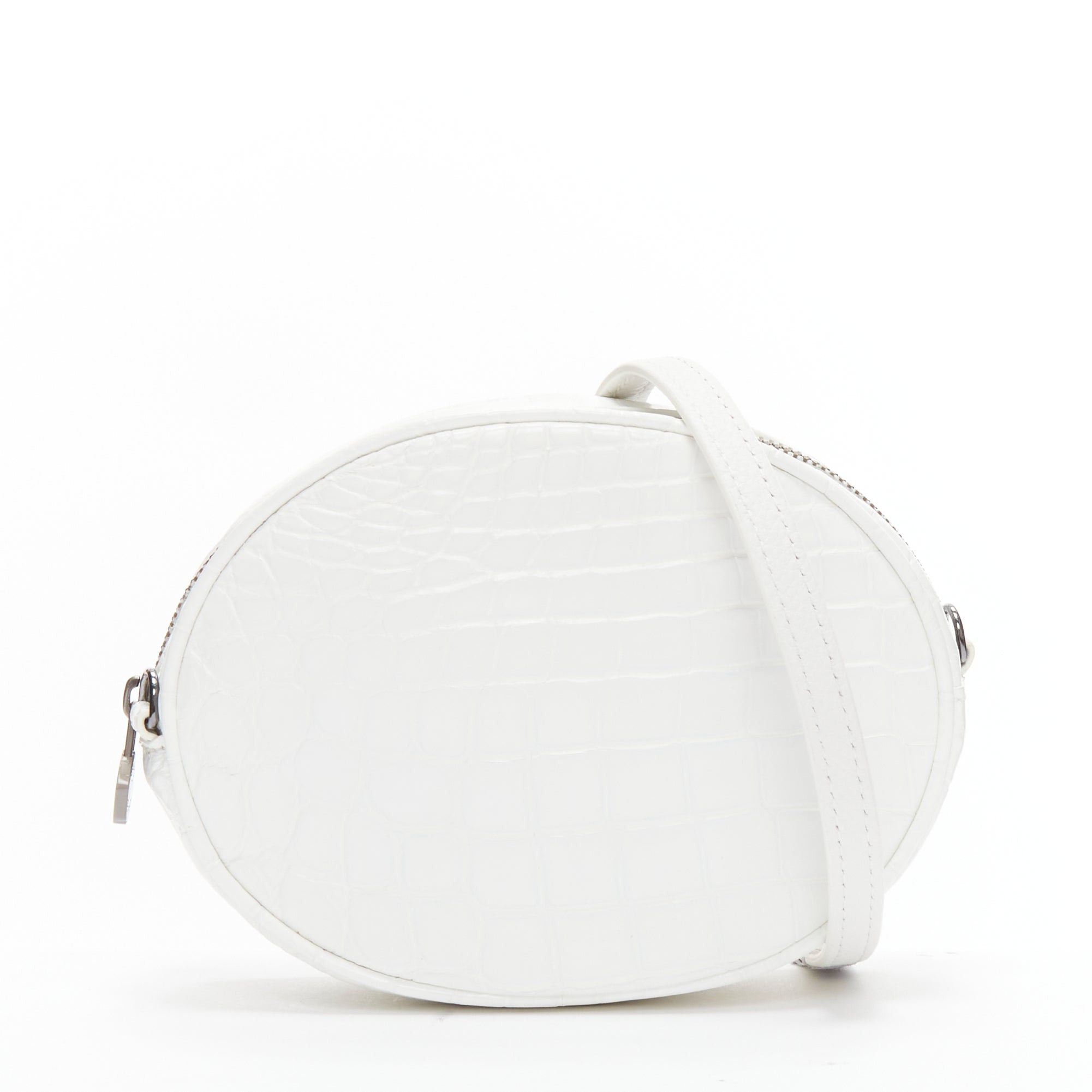 Other FERIDA YANG Emma white matte scaled leather oval crossbody belt bag Size ONE SIZE - 1 Thumbnail