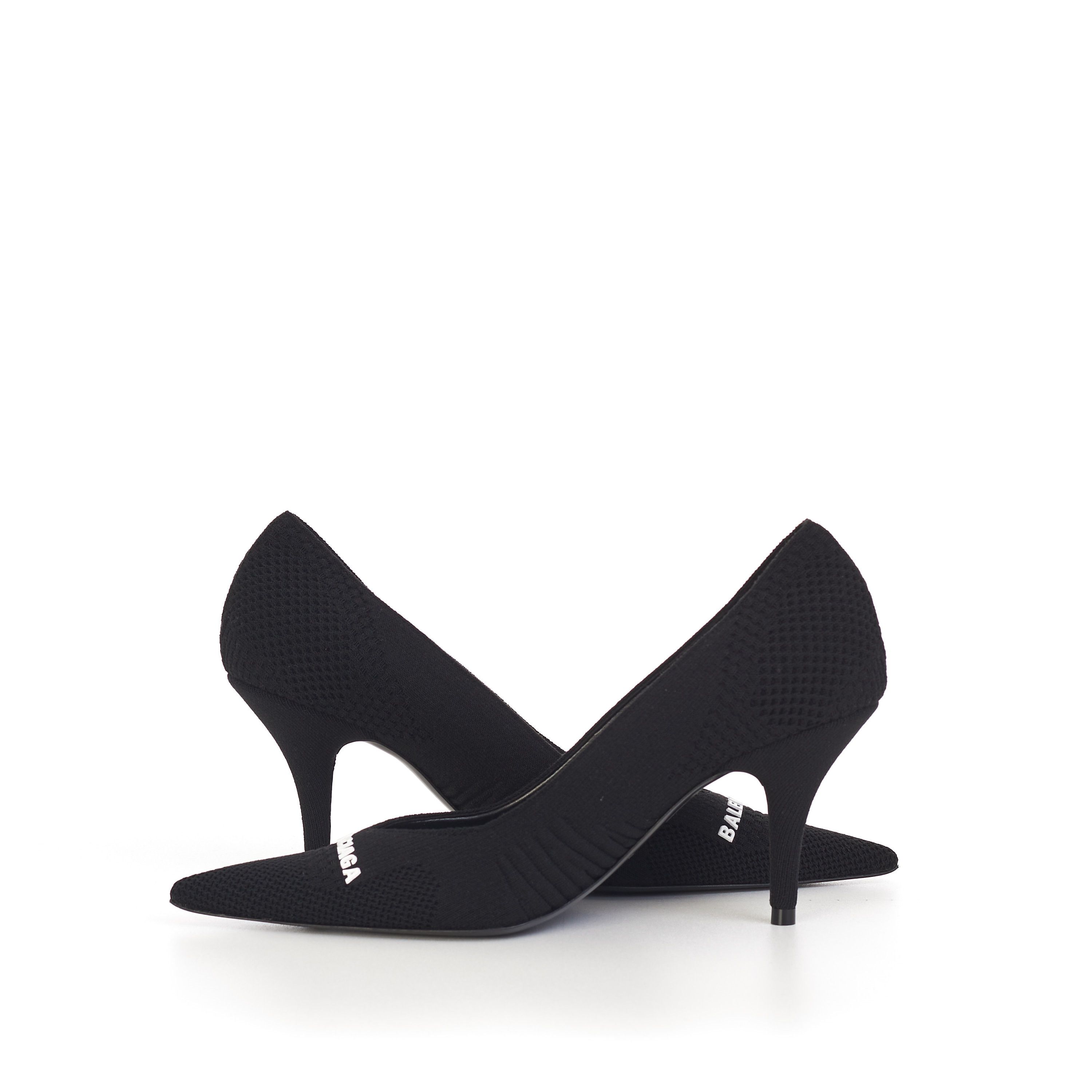 Balenciaga Knife Pumps In Black Textured Knit with Balenciaga logo Size US 6 / IT 36 - 9 Thumbnail