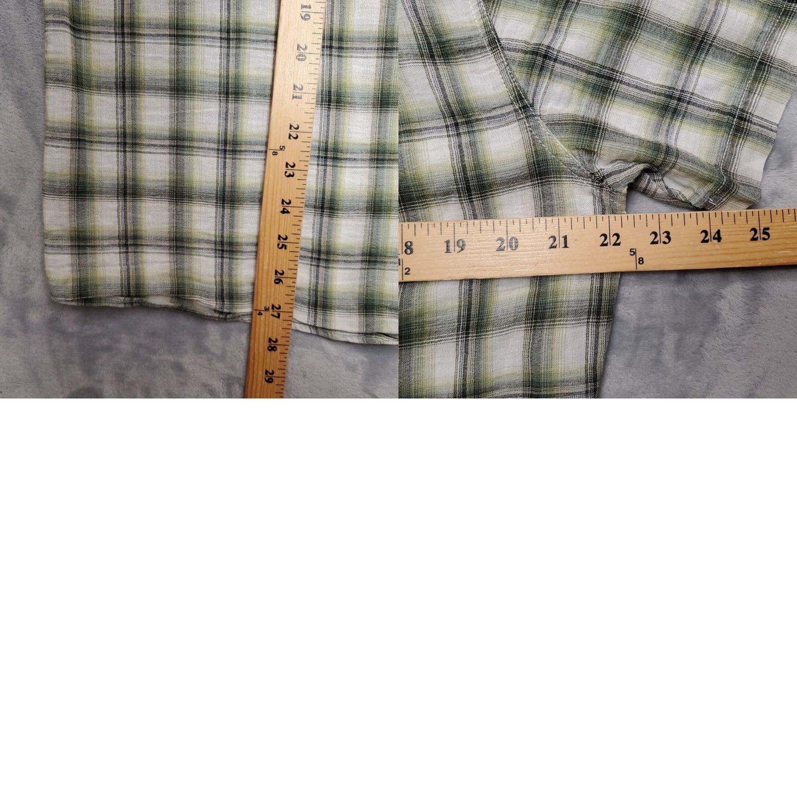 Vintage Kuhl Shirt Men L Green Plaid 100% Organic Cotton Short Sleeve Button-Up Pockets Casual Outdoor Hiking Size US L / EU 52-54 / 3 - 8 Thumbnail