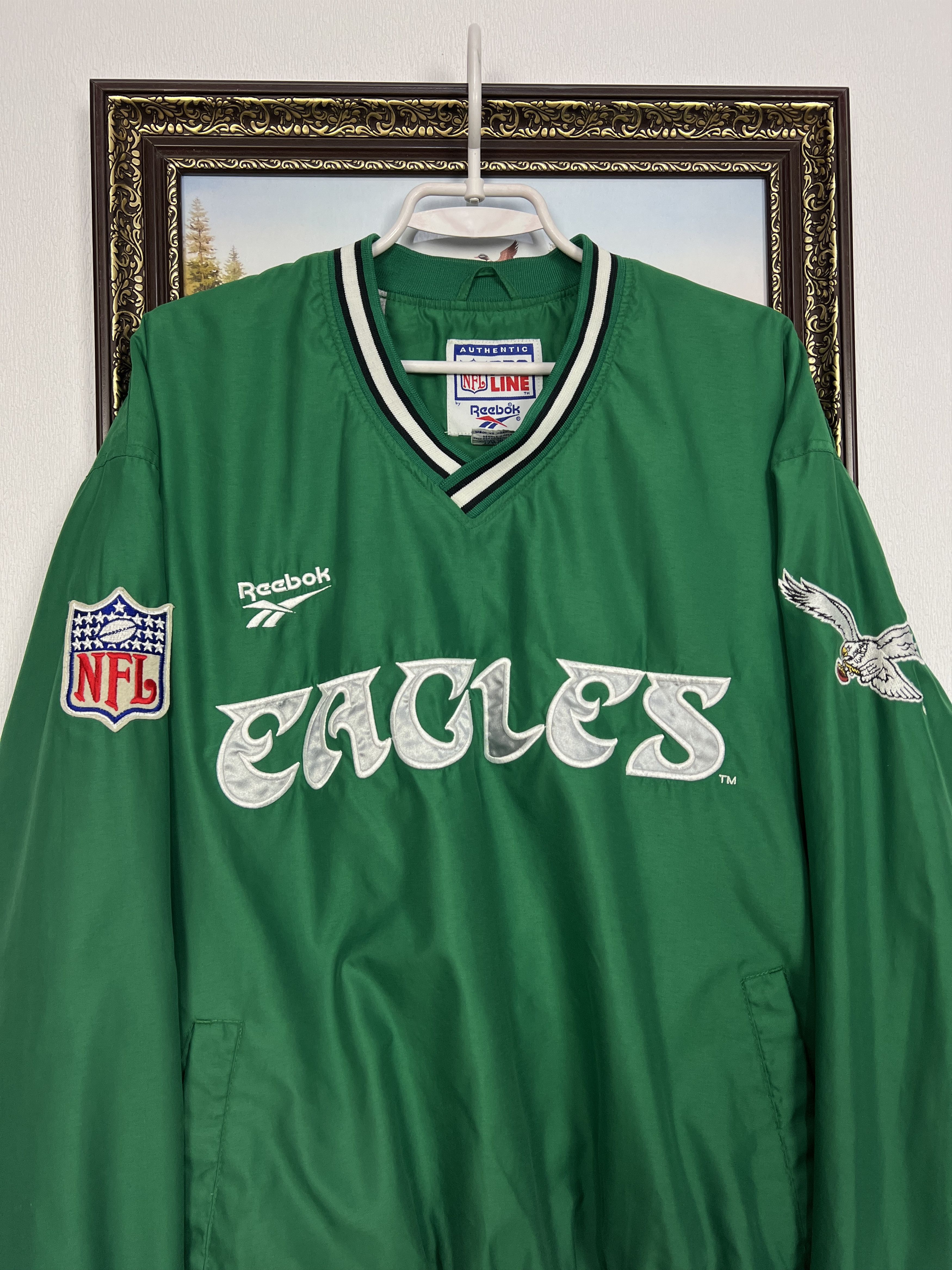 Reebok Vintage 90's Philadelphia Eagles NFL Jacket Bomber Rare Size US M / EU 48-50 / 2 - 2 Thumbnail