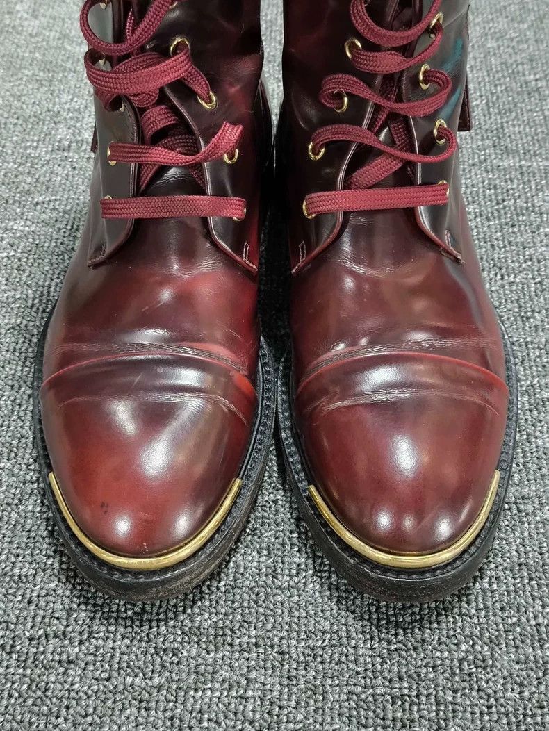 Louis Vuitton Red Louis Vuitton Leather Ankle Boots -2505 Size US 5 / IT 35 - 4 Thumbnail