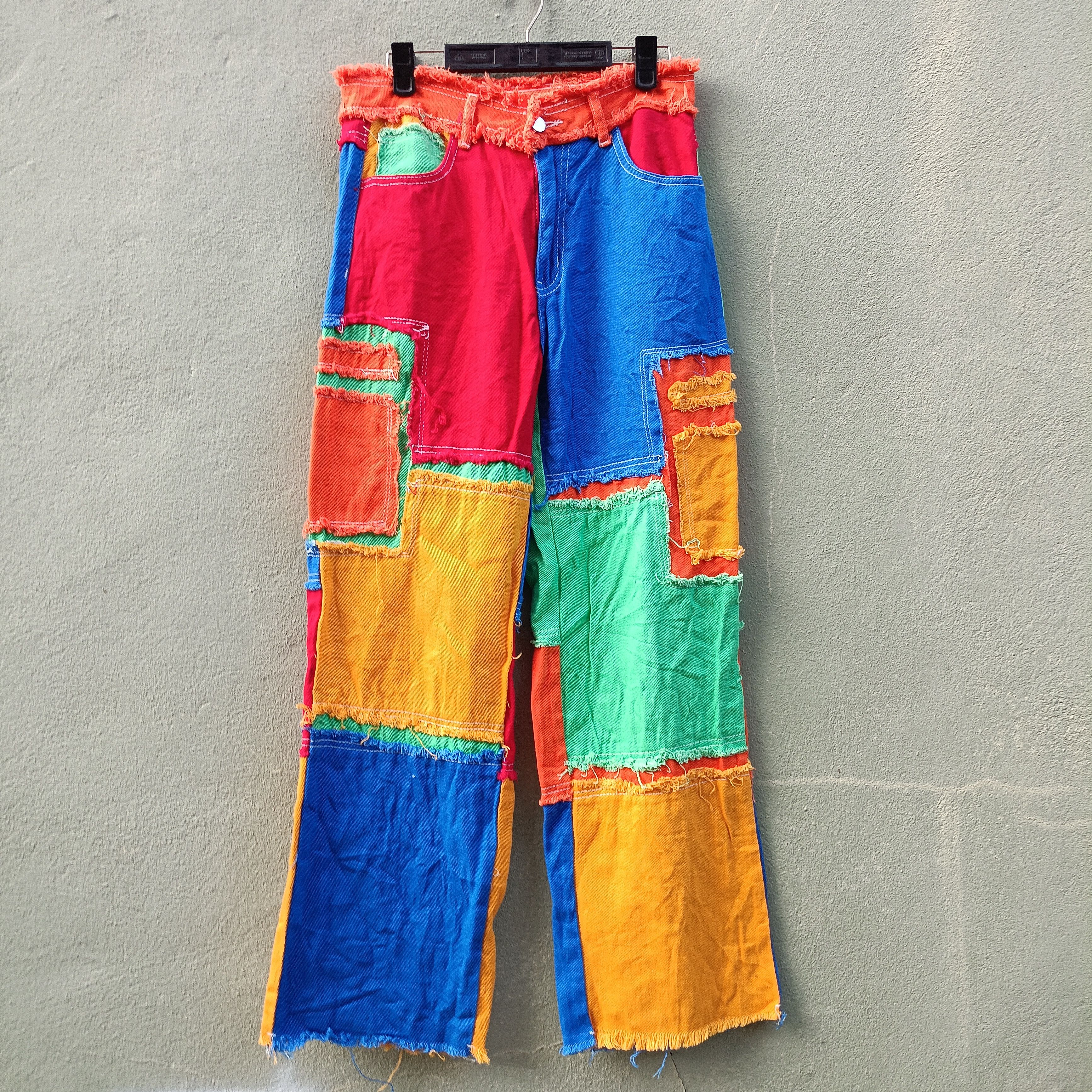 Japanese Brand Patchwork Multicolour Jeans Size US 30 / EU 46 - 1 Thumbnail