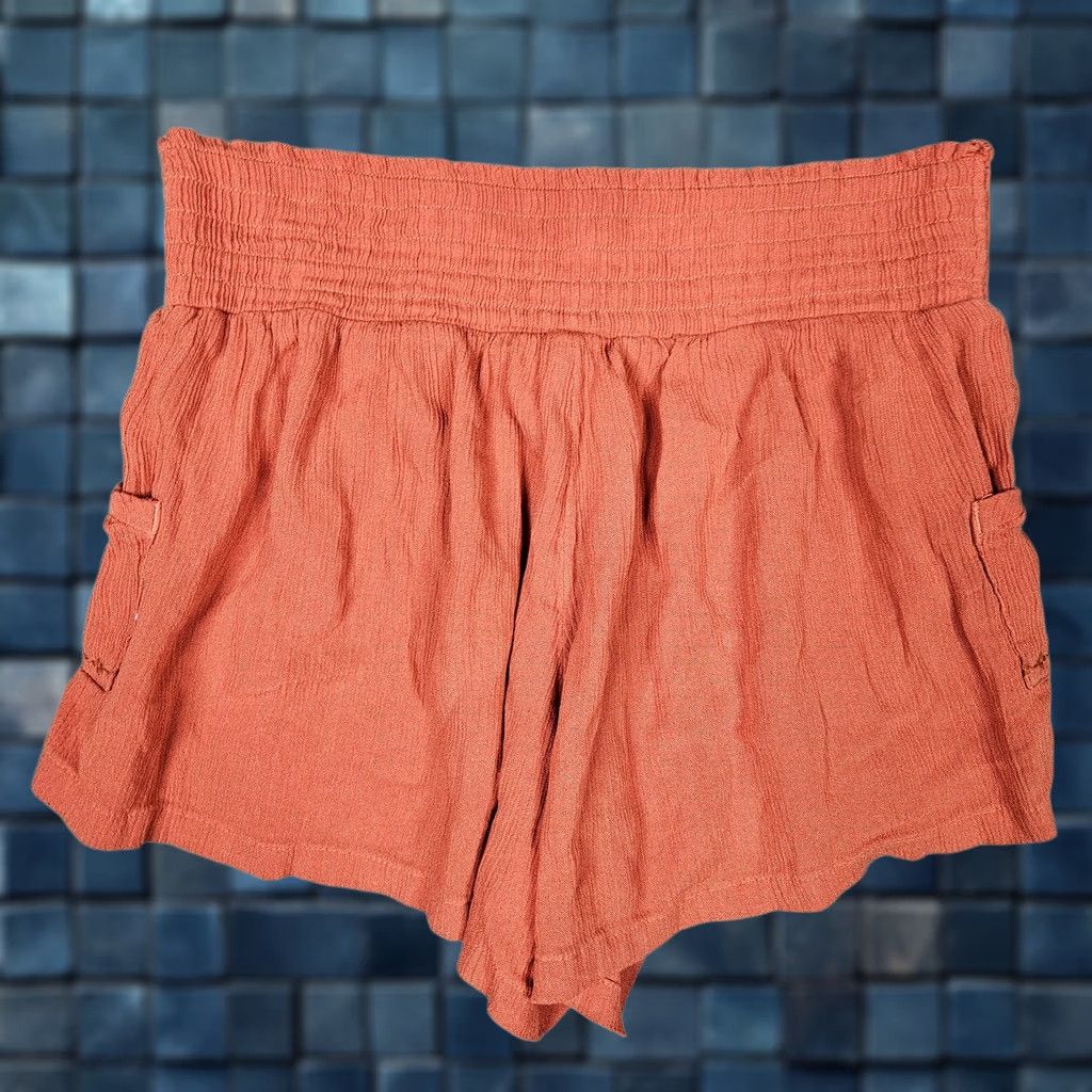 Prana prAna Orange Pockets Front Flowy Shorts S Women's Regular Color Orange Pocketed Casual Outdoor Beachwear 90s? Size 28" / US 6 / IT 42 - 1 Thumbnail