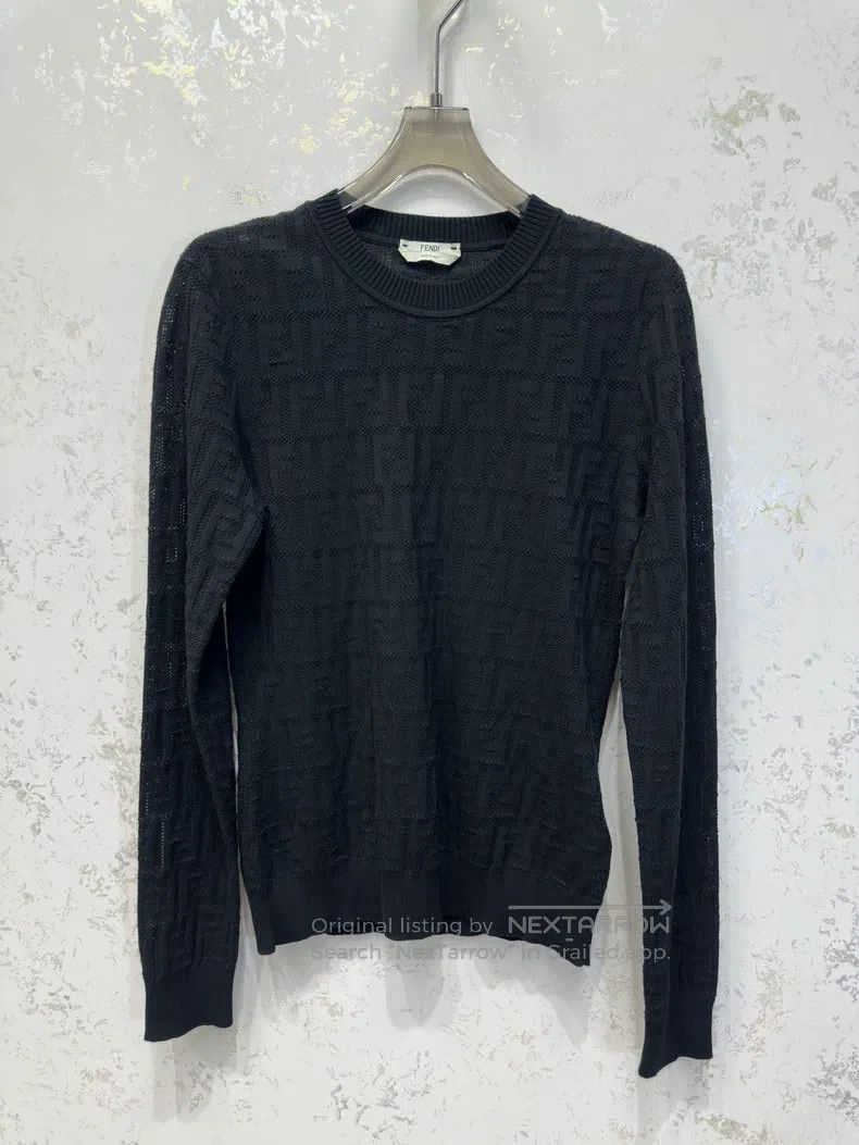Fendi Fendi Classic Black FF Logo Knit Top Size XS / US 0-2 / IT 36-38 - 1 Thumbnail