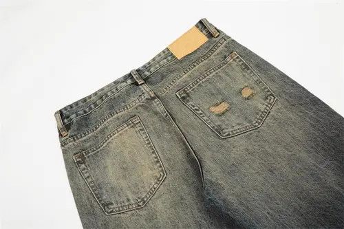 VIBE Men's trendy loose versatile retro washed flared jeans Size US 34 / EU 50 - 5 Thumbnail