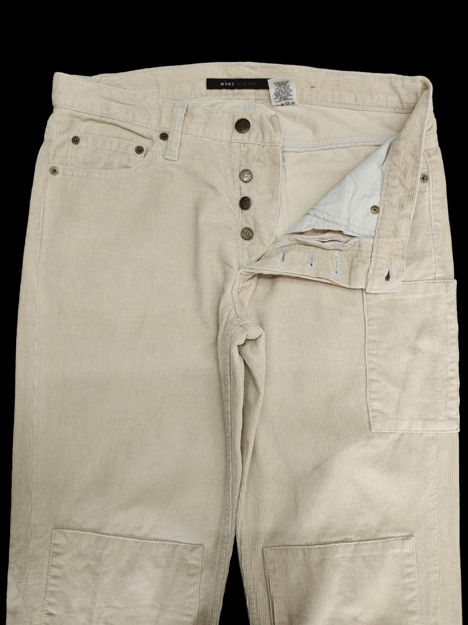 Marc Jacobs 1990s Marc Jacobs Double Knee Patchwork Corduroy Denim Pants Size US 30 / EU 46 - 9 Thumbnail