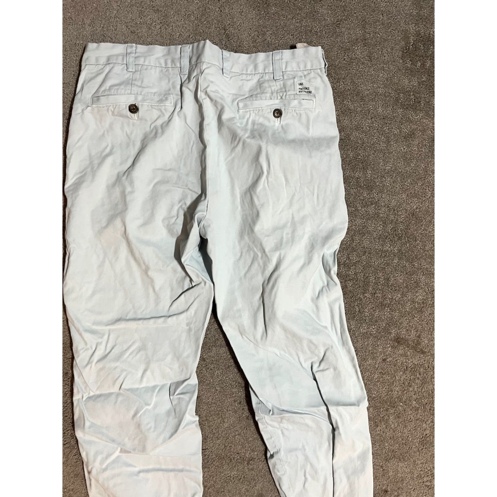Brooks Brothers Brooks Brothers Pant Mens 35x30 Light Blue Advantage Milano Chino Flat Front Dress Pants Casual Workwear Size US 35 - 2 Thumbnail