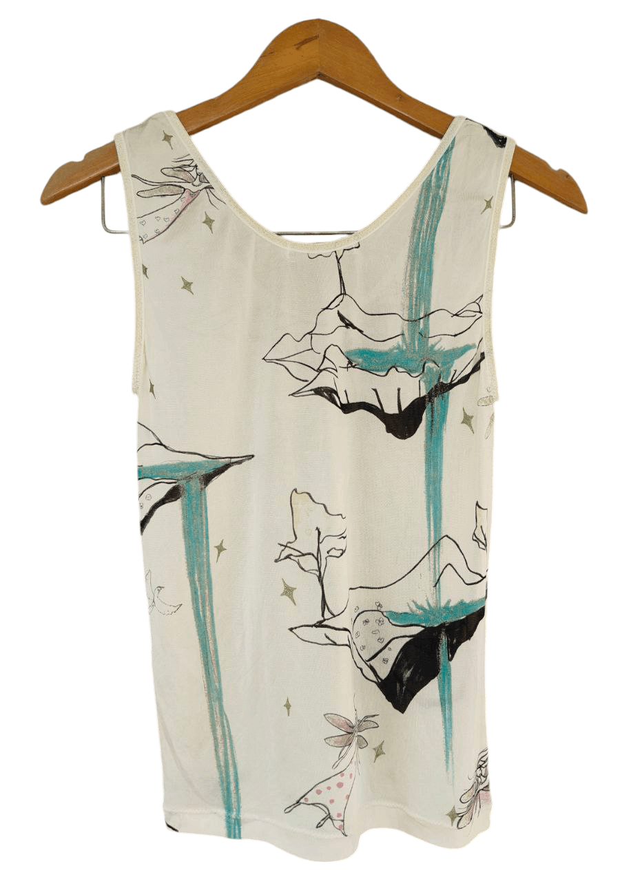 Issey Miyake Tsumori Chisato Silk Tank Top Size XS / US 0-2 / IT 36-38 - 2 Thumbnail
