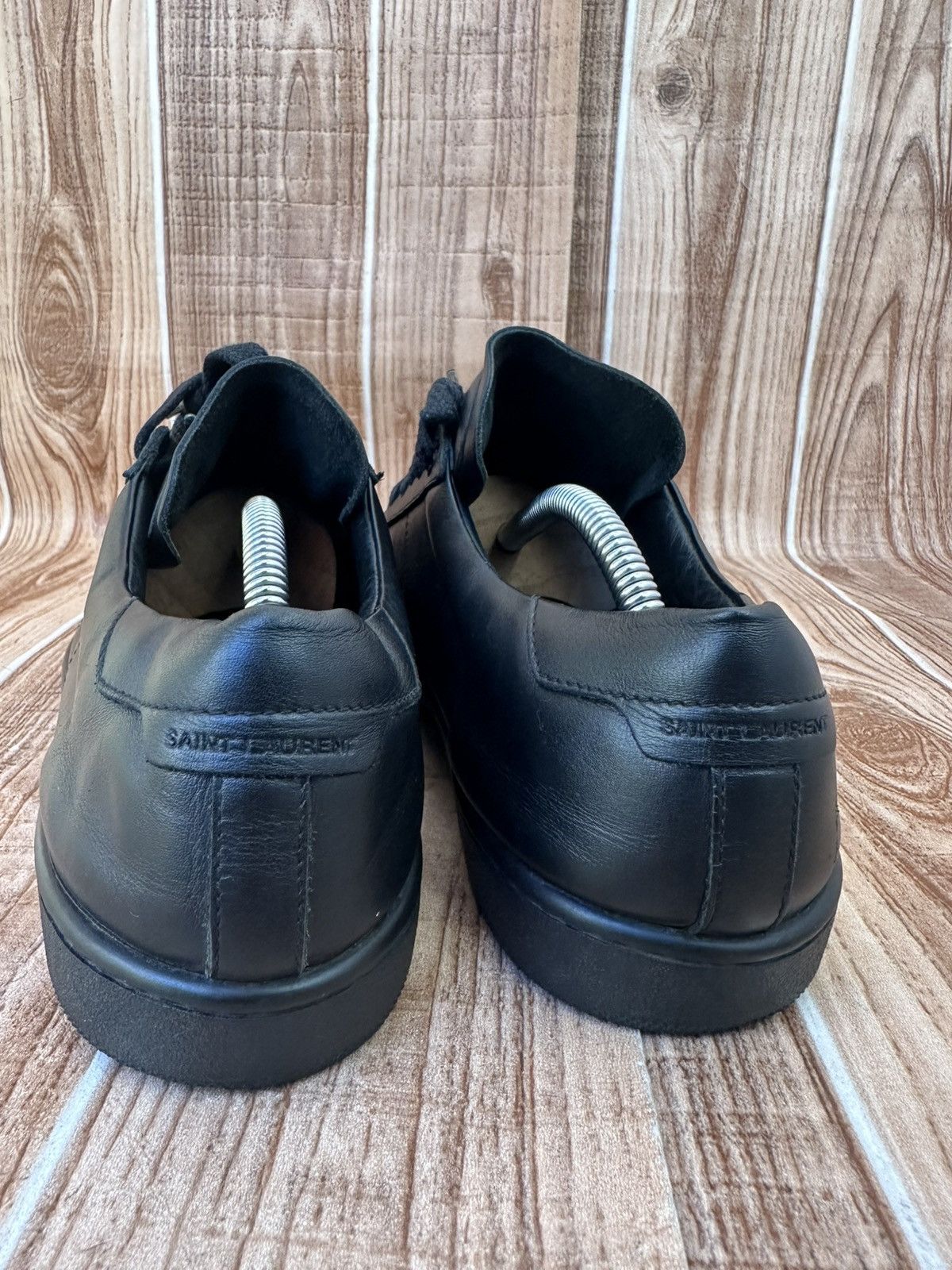 Saint Laurent Paris Saint Laurent SL/01 Black Leather Signature Court Classics Size US 8 / EU 41 - 15 Thumbnail