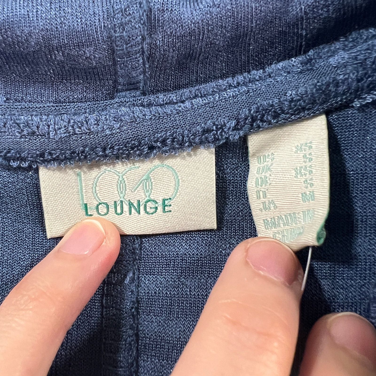 Other LOGO Lounge by Lori Goldstein Textured Terry Cloth Hoodie Size XS / US 0-2 / IT 36-38 - 3 Thumbnail