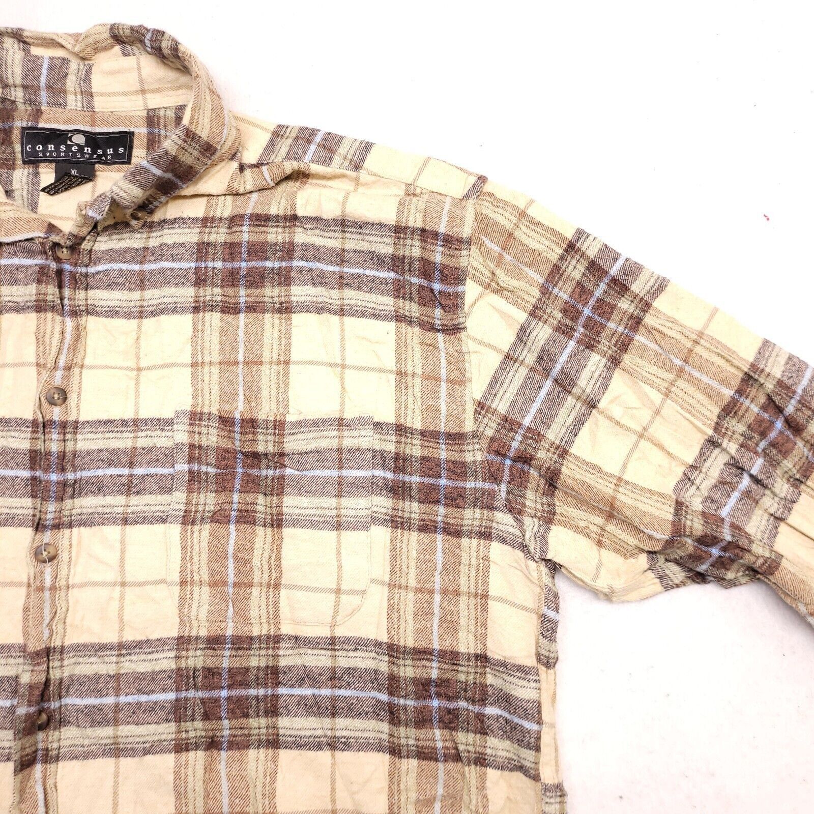Consensus Sportswear Consesus Tartan Flannel Shirt Men Size Extra Large XL Yellow Size US XL / EU 56 / 4 - 5 Thumbnail