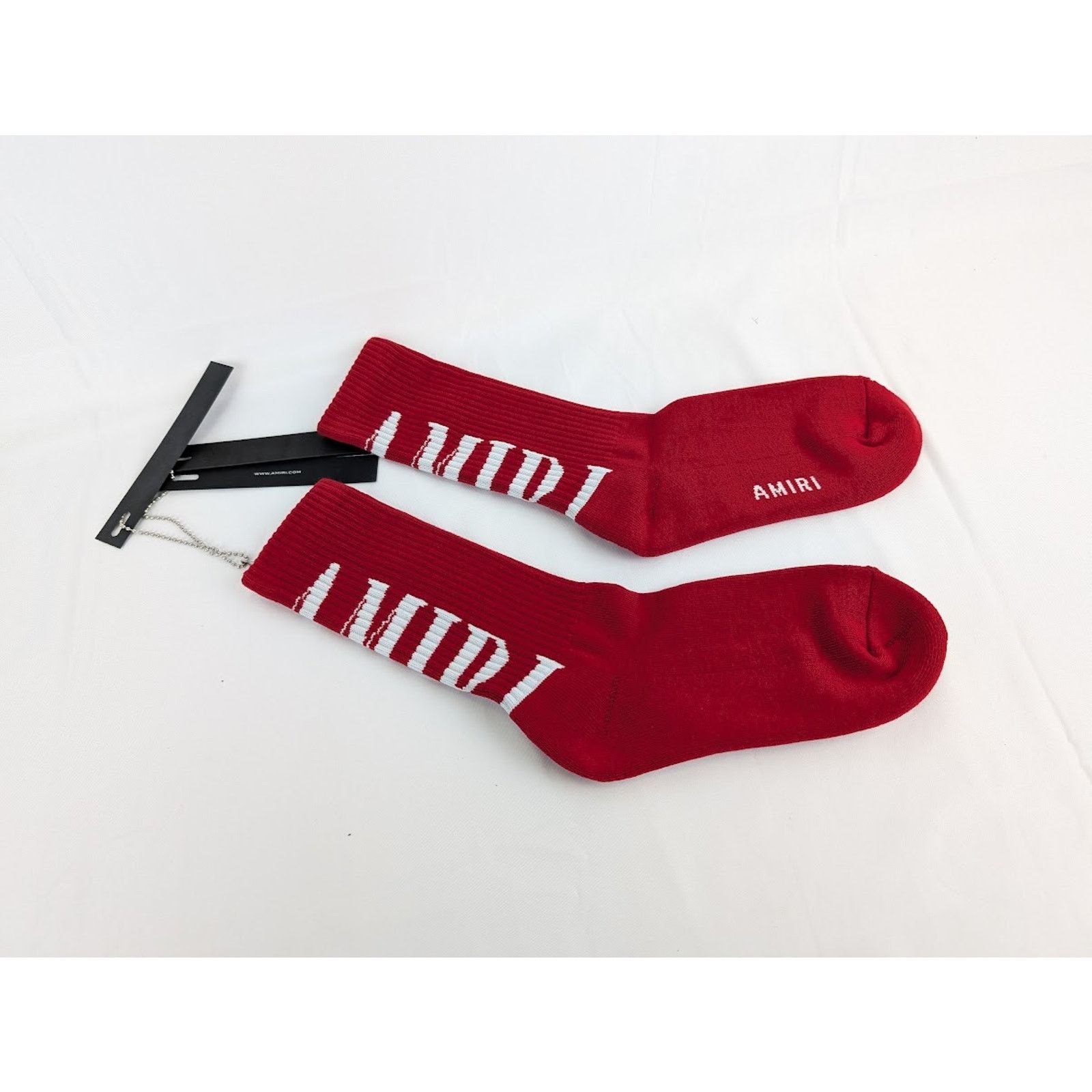 Amiri o1rshd1 Q:2/Size: 45-46 / Solid Amiri Core Logo Socks in Red Size ONE SIZE - 5 Thumbnail