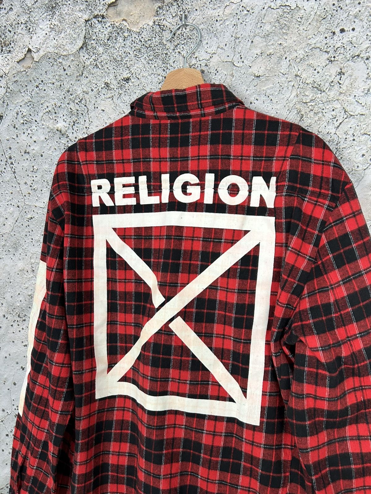 Vintage Vintage Religion Tartan Flannel Shirt Avant Garde Punk Skate Size US XL / EU 56 / 4 - 5 Thumbnail