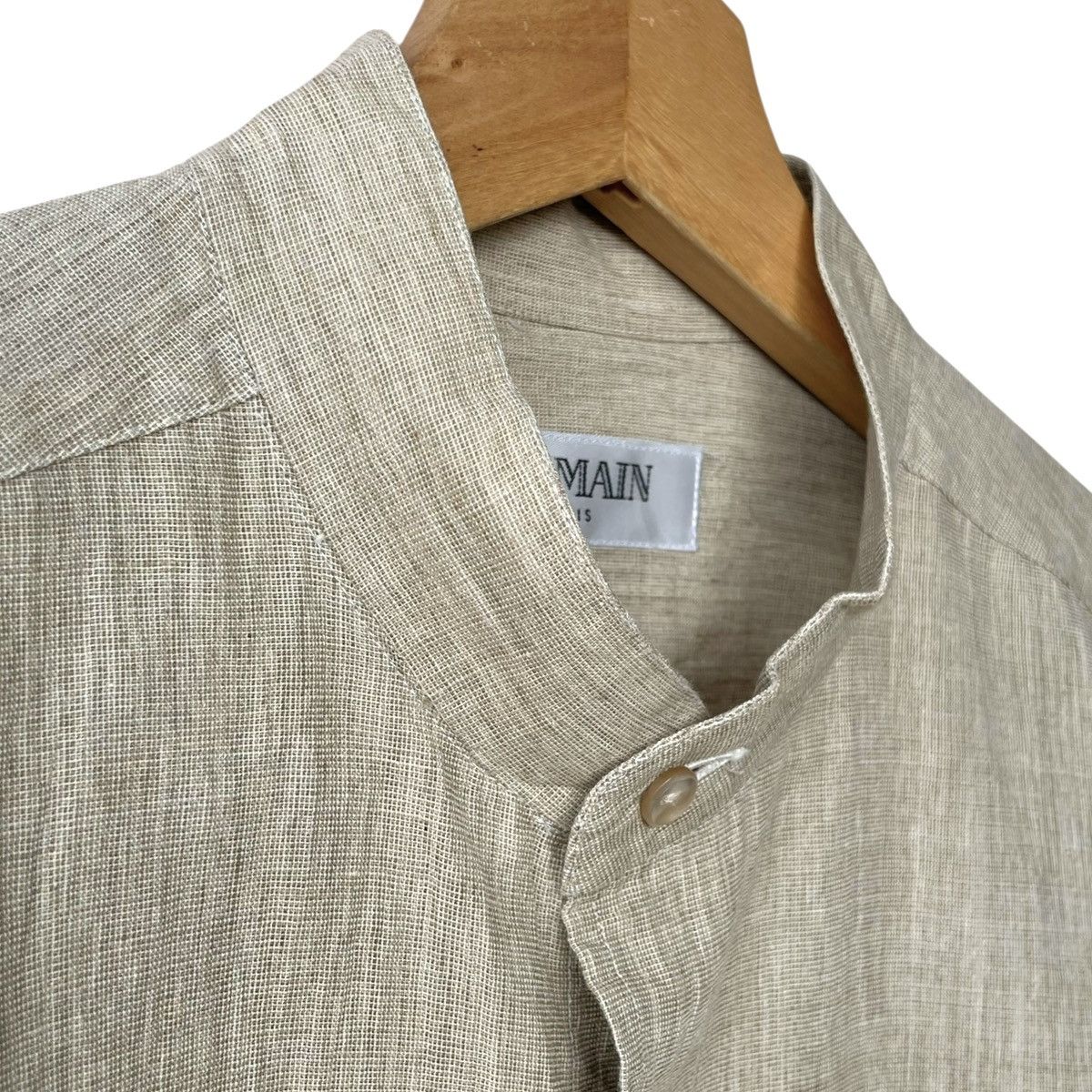 Balmain Balmain Paris Linen Cotton Round Collared Casual Shirt Size US M / EU 48-50 / 2 - 4 Thumbnail