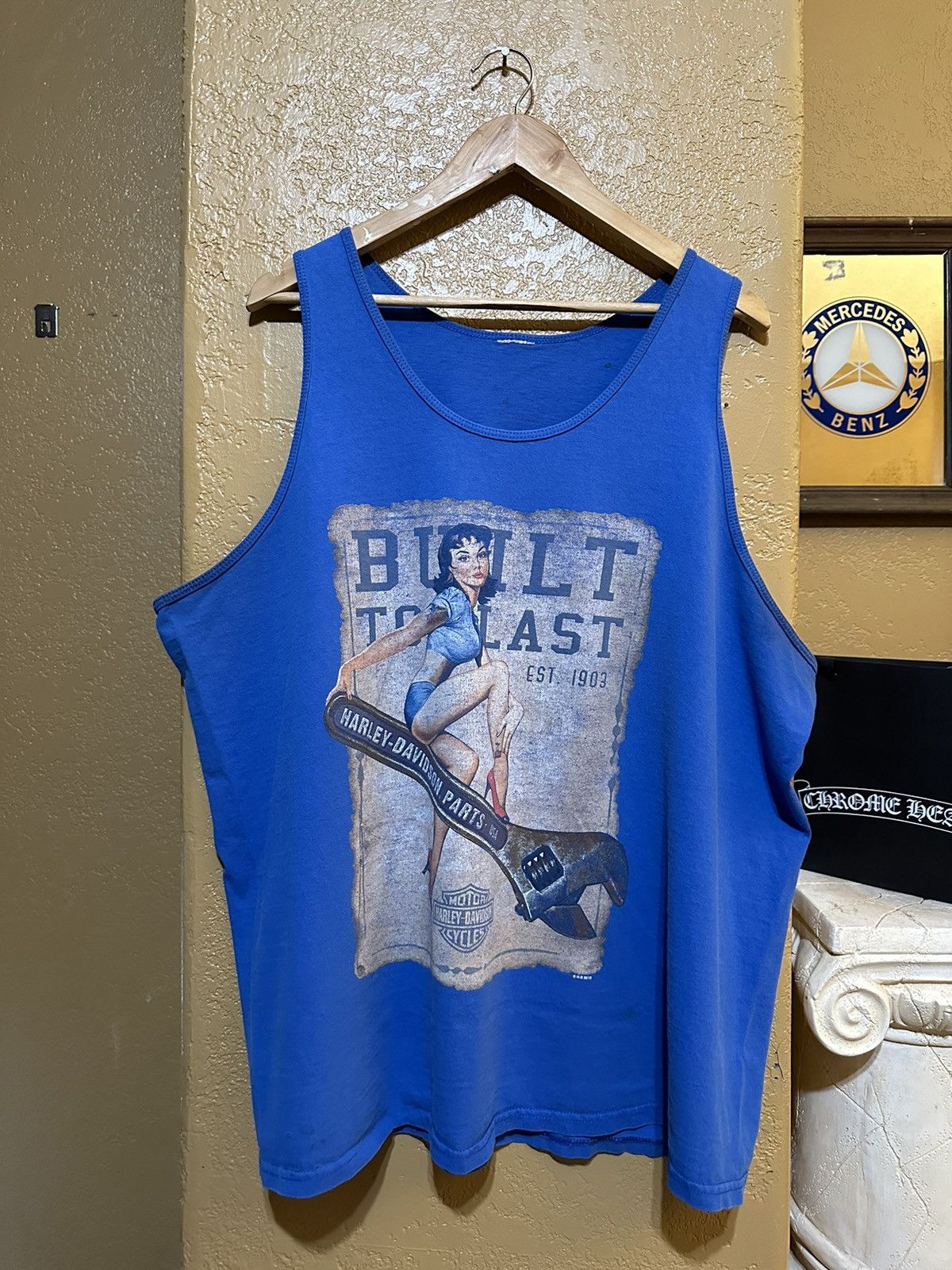 Harley Davidson × Vintage Harley Davidson Pinup Tank Top Shirt XL Y2K Size US XL / EU 56 / 4 - 2 Thumbnail