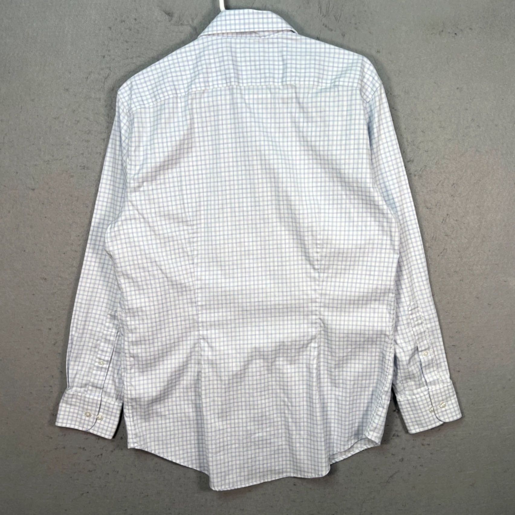 Bonobos Bonobos Button-Up Shirt Blue Checkered Mens Size 16 / 33 Tailored Fit Long Sleeve Casual Business Size US L / EU 52-54 / 3 - 2 Thumbnail