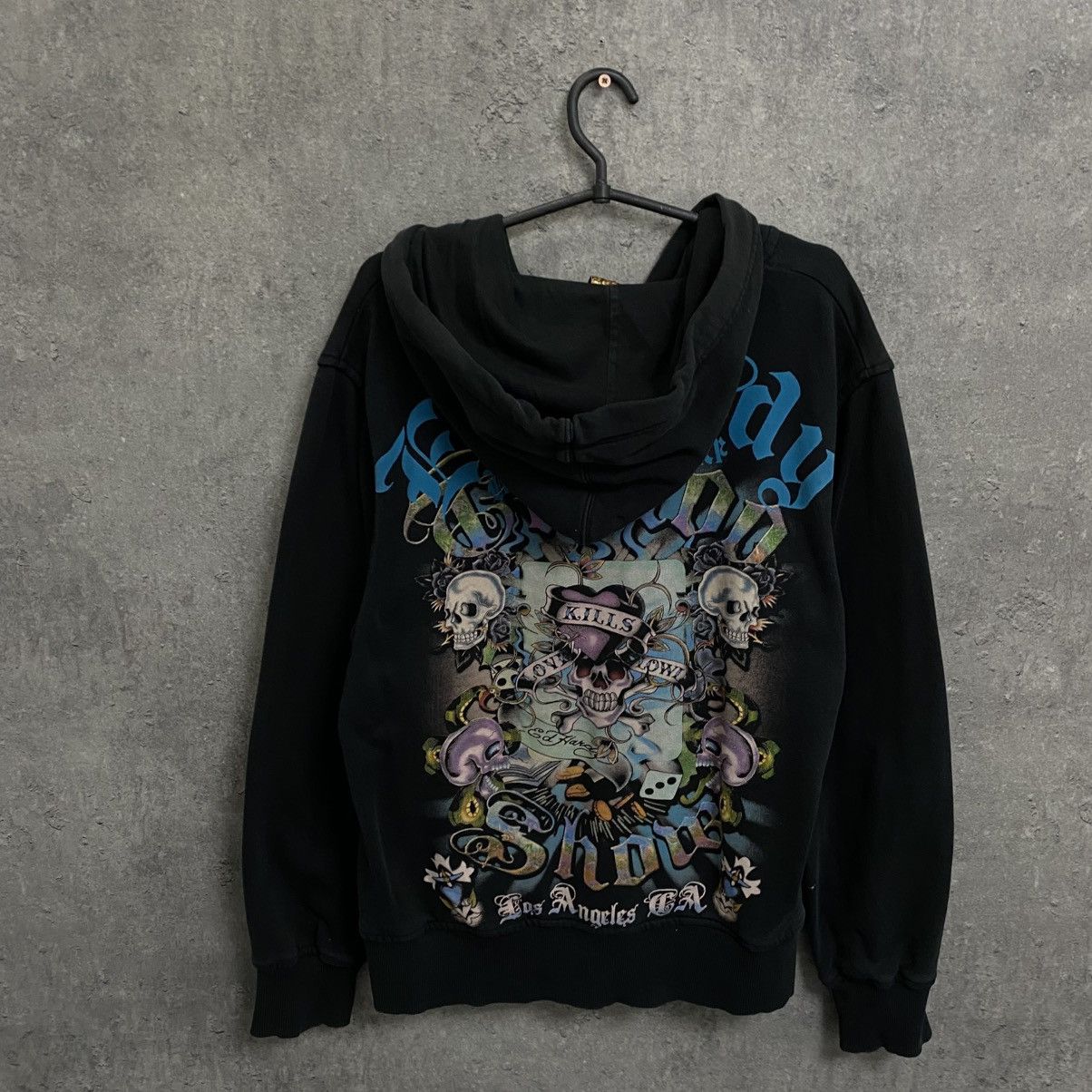 Ed Hardy VINTAGE Y2K ED HARDY ZIP HOODIE ALL OVER PRINTED Size US L / EU 52-54 / 3 - 13 Thumbnail