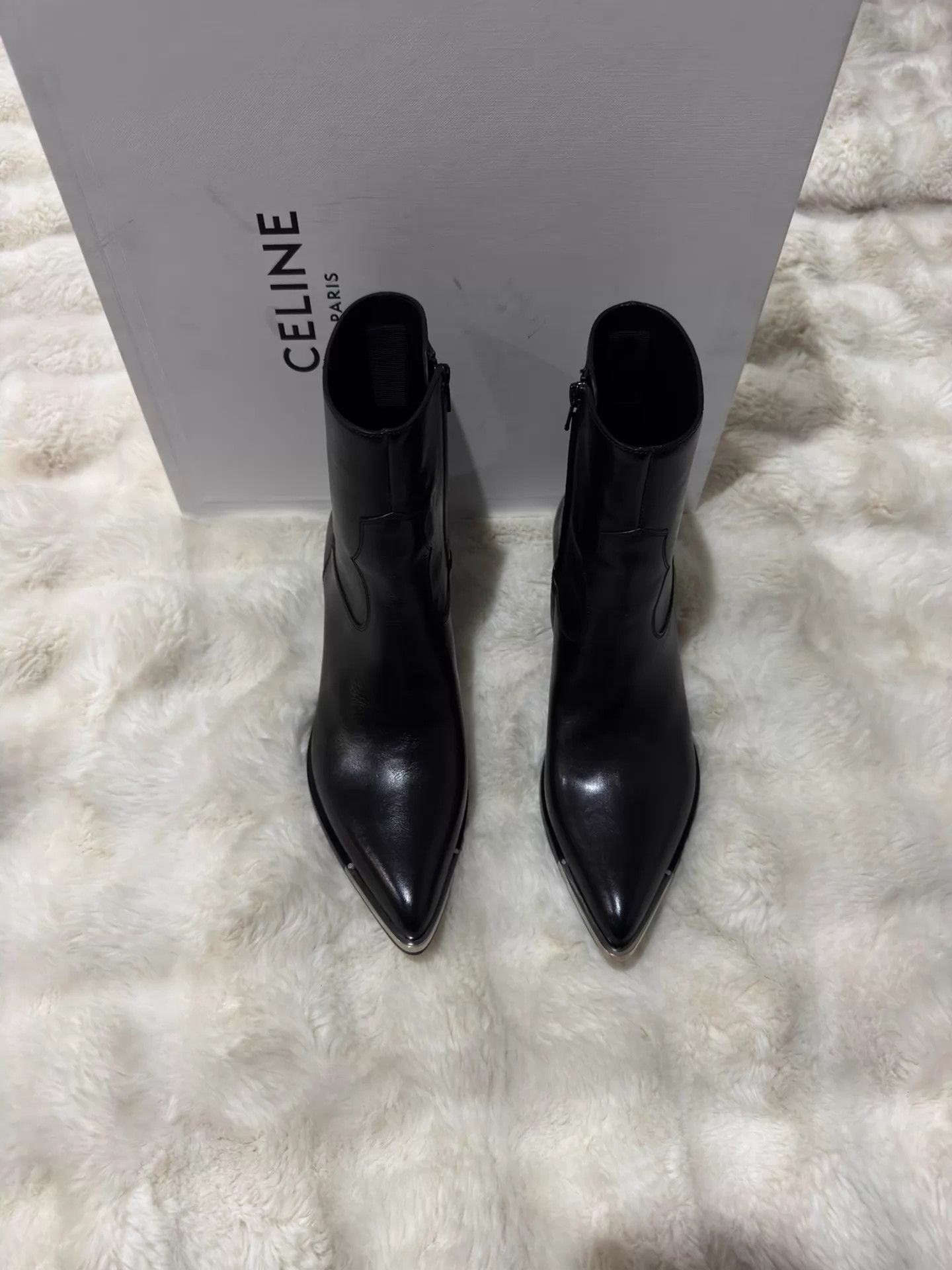 Celine Celine New Runway Metal Toe Zipper Boots Size 40 Size US 7 / EU 40 - 5 Thumbnail
