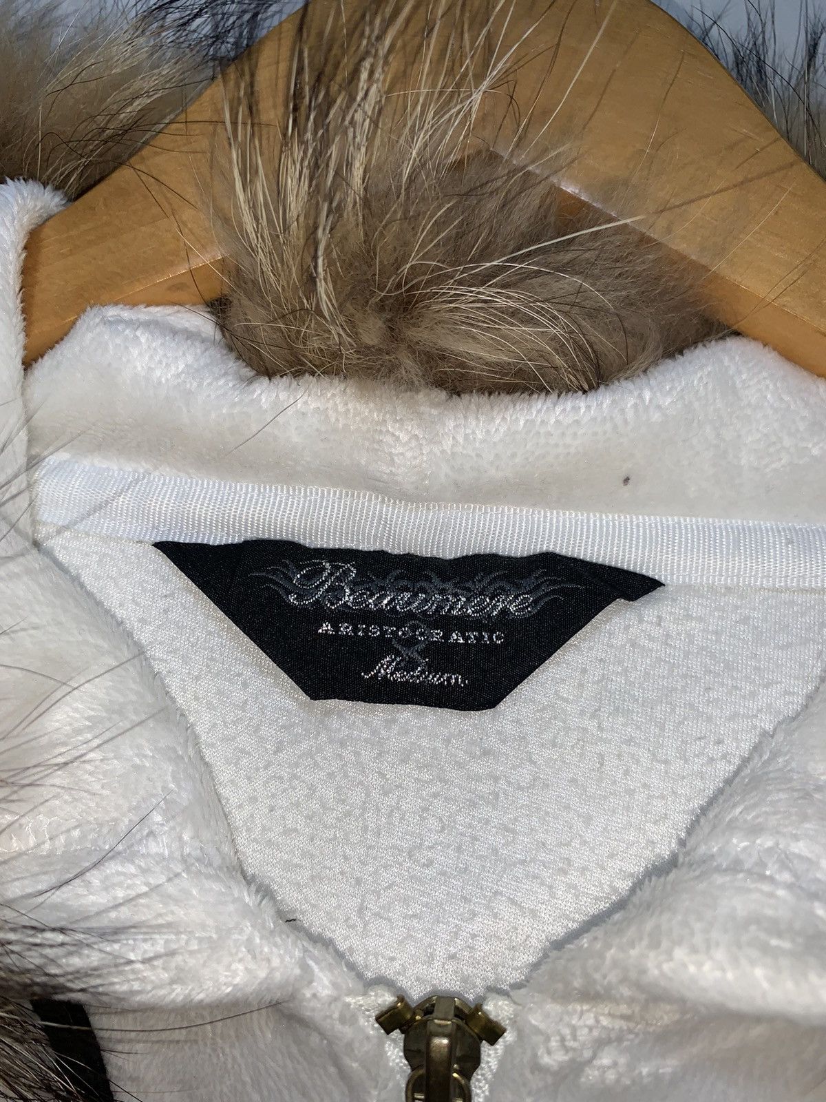 Beauty Beast Y2k Beaumere velvet gothic poem white fur hoodie LGB style Size US M / EU 48-50 / 2 - 7 Thumbnail