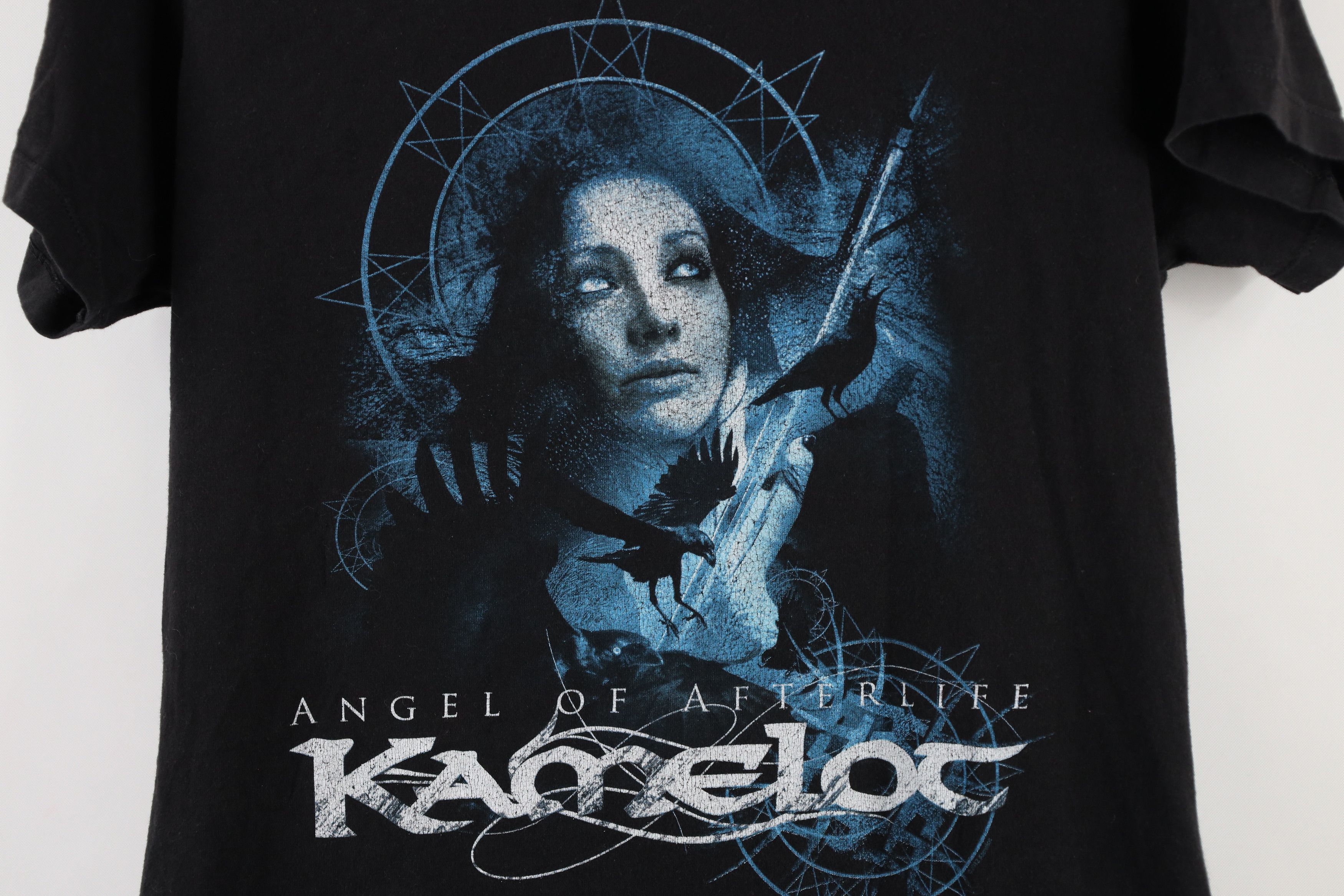 Vintage Vintage Y2K Angel of Afterlife Kamelot Band T-Shirt Black Size L / US 10 / IT 46 - 4 Thumbnail