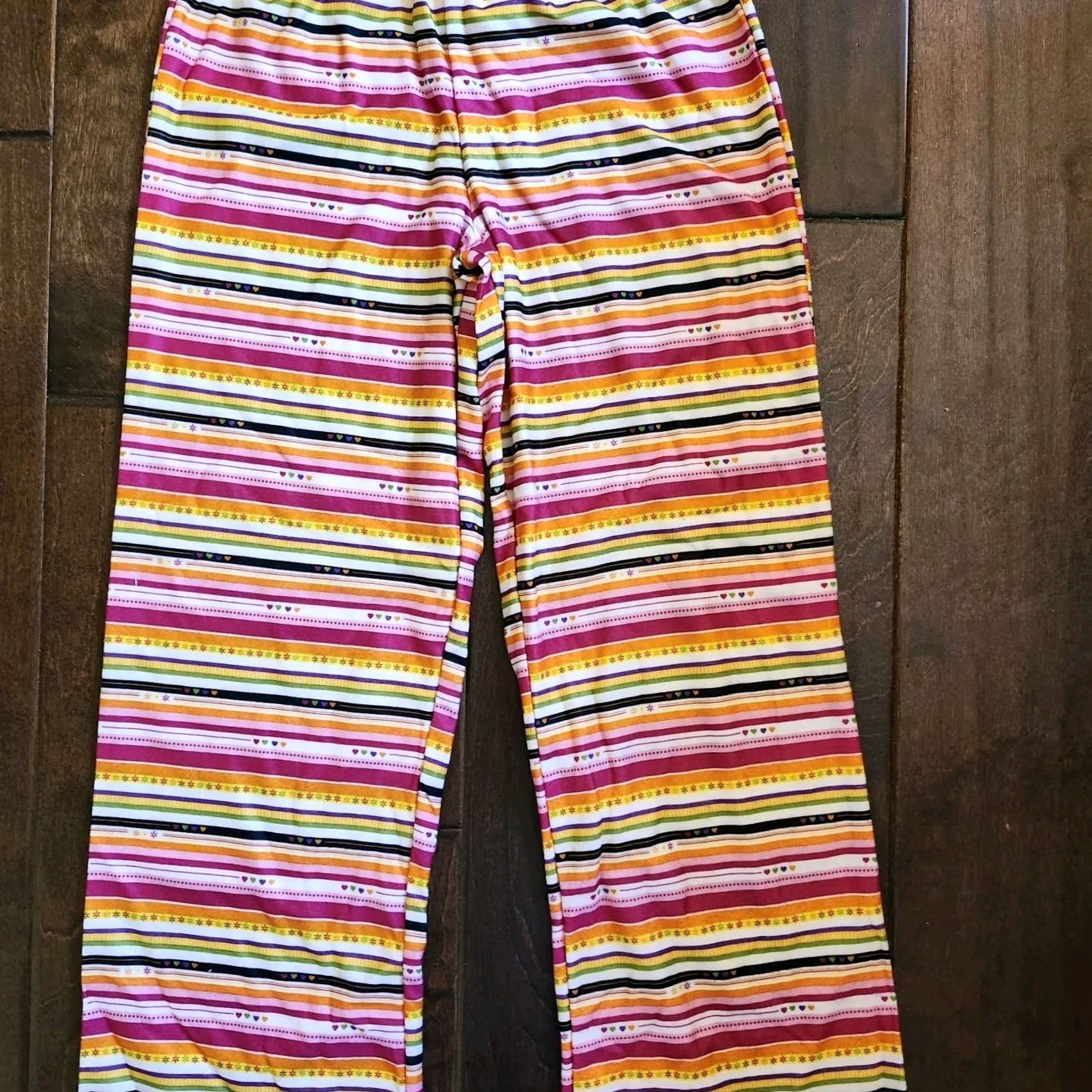 SKECHERS Skechers Sleepwear Pants Striped Multicolor - Juniors 7/8 - Women's Pajama Pants - Polyester - Machine Washable - Colorful Sleepwear Size 28" / US 6 / IT 42 - 3 Thumbnail