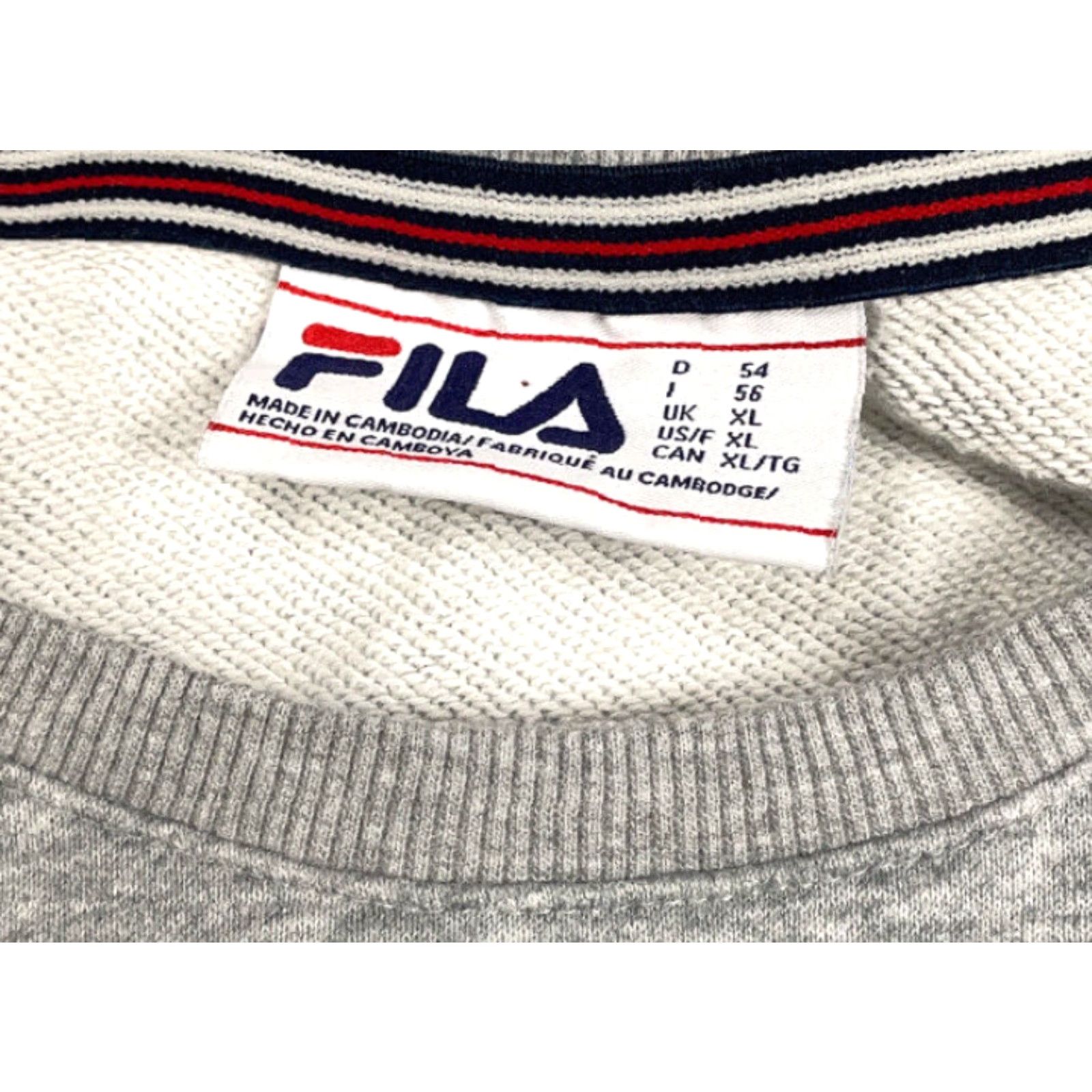 Fila FILA Sweatshirt Main Selling Point: Embroidered Logo Pullover Gray 90s Mens XL Crew Neck Cotton Blend Streetwear Shirt Size US XL / EU 56 / 4 - 4 Thumbnail