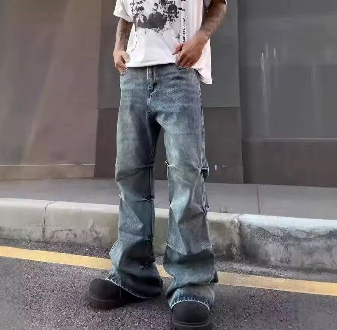 Japanese Brand Pleated Denim Pant Size US 31 - 4 Thumbnail