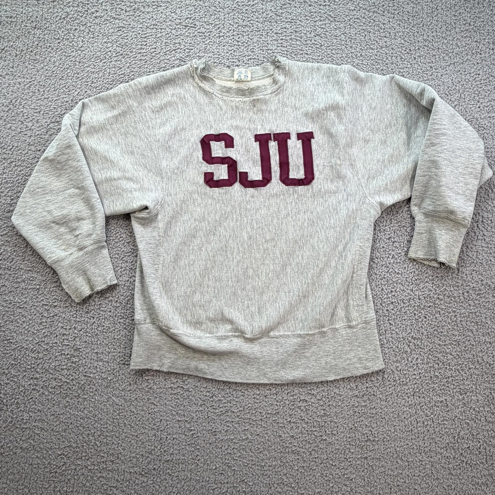 Champion Vintage 80s Champion Reverse Weave SJU St Johns Sweatshirt Size US M / EU 48-50 / 2 - 1 Thumbnail