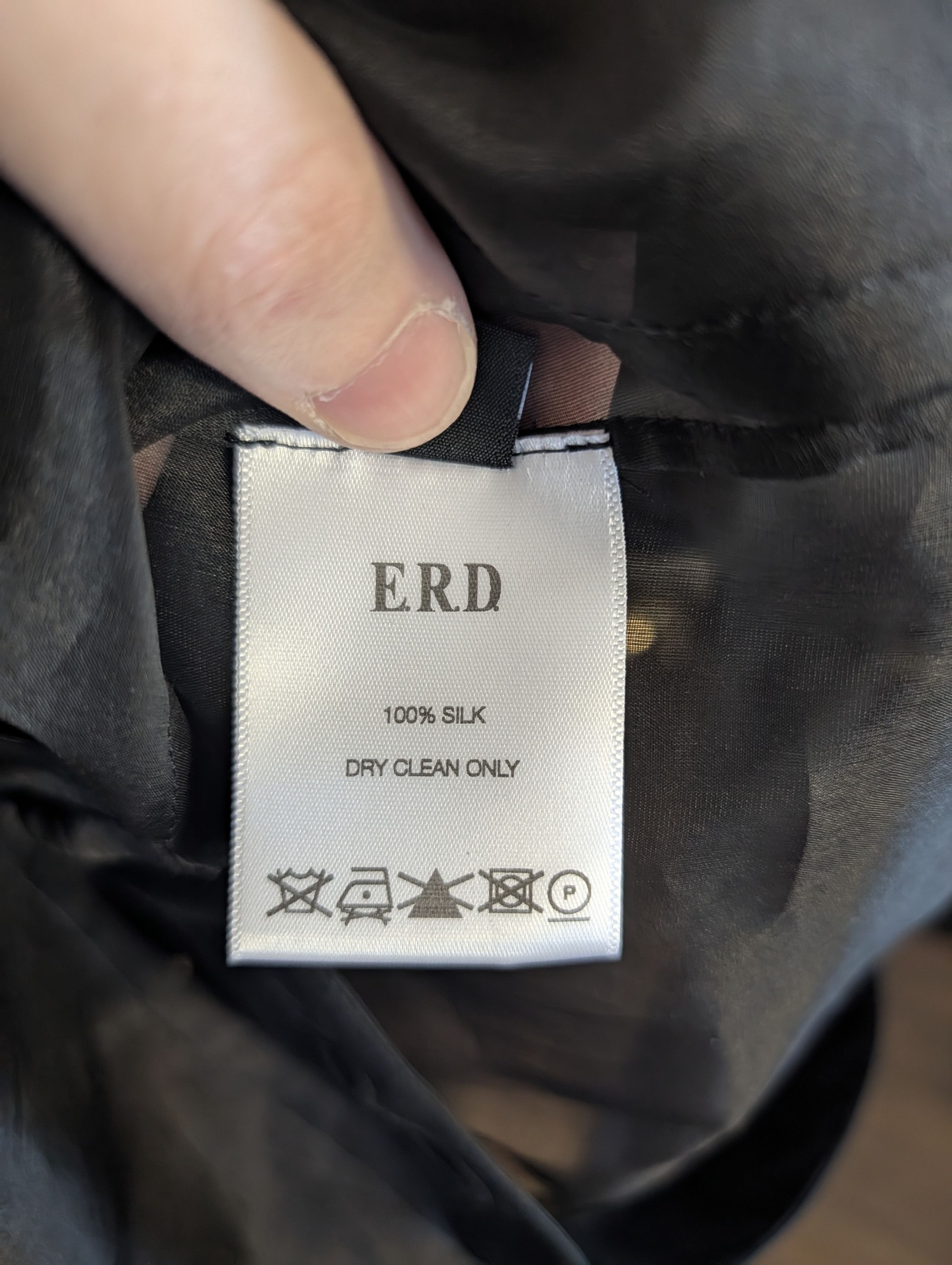 Enfants Riches Deprimes 100% silk sheer black button-up bodysuit 2023 NEW Size M / US 6-8 / IT 42-44 - 14 Thumbnail