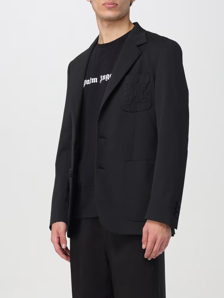Palm Angels o1y0325 Logo Blazer in Black Size US M / EU 48-50 / 2 - 3 Thumbnail