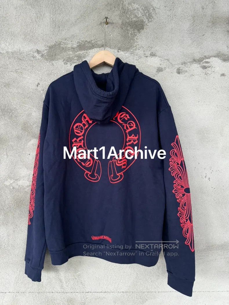 Other CHROME HEARTS Navy blue horse hoof vine hoodie Size US M / EU 48-50 / 2 - 2 Thumbnail