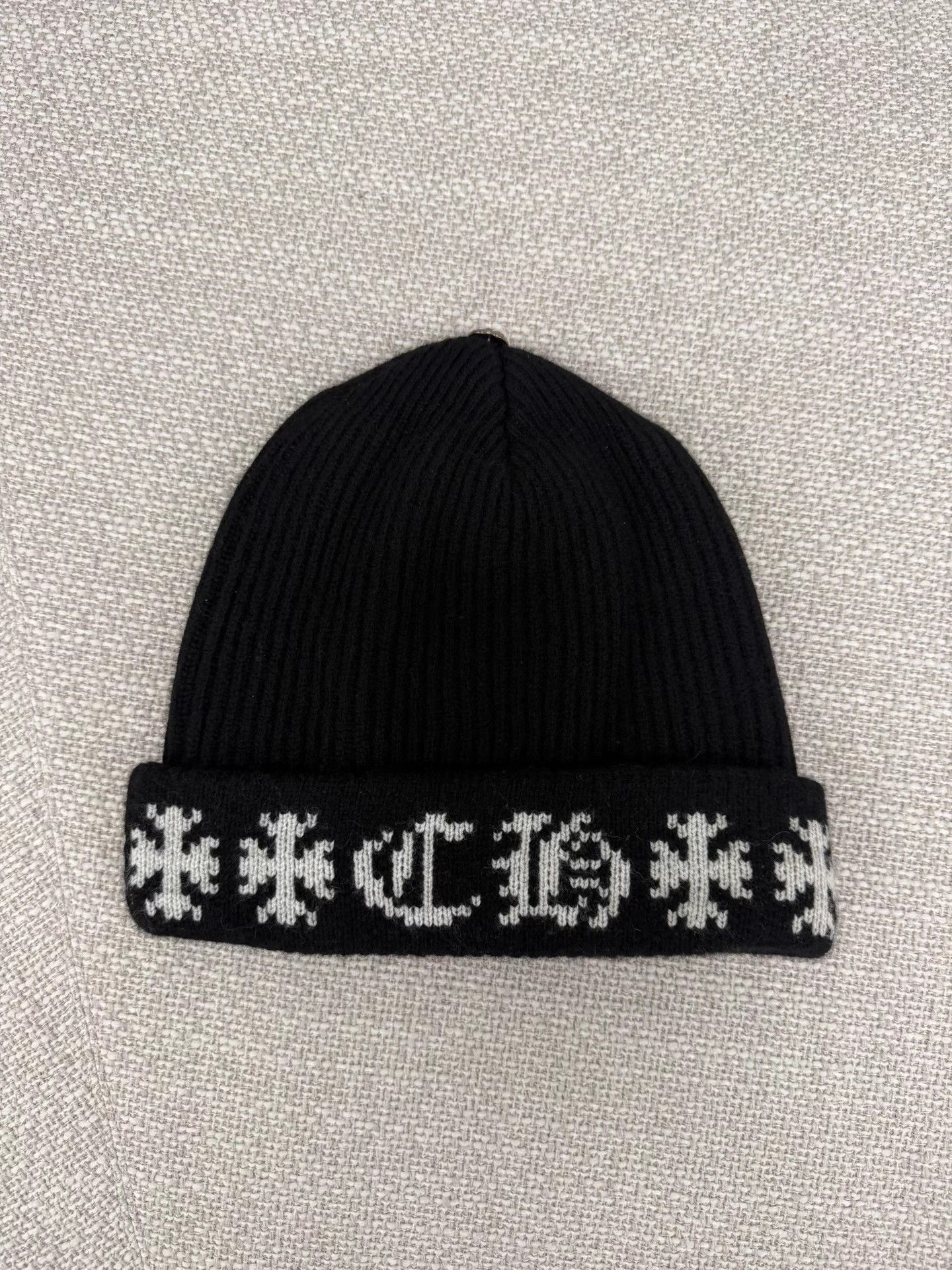 Chrome Hearts Chrome Hearts Big Daddy Hexagram 100% Cashmere Beanie Size ONE SIZE - 2 Thumbnail