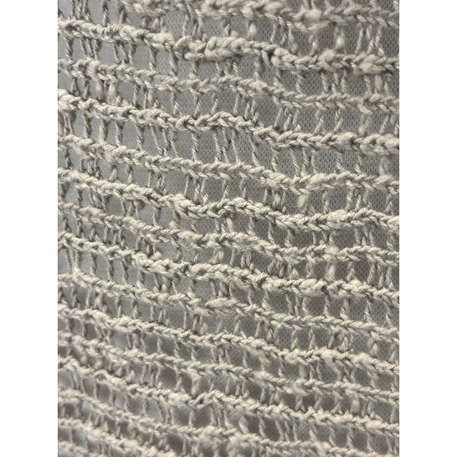 J. Jill J. Jill Open Knit Sweater Women’s Sz Small Hooded Tunic V-Neck Coastal Putty Grey/Tan Cotton Knit Long Sleeve Solid Regular Size S (Pre-owned) Size S / US 4 / IT 40 - 6 Thumbnail