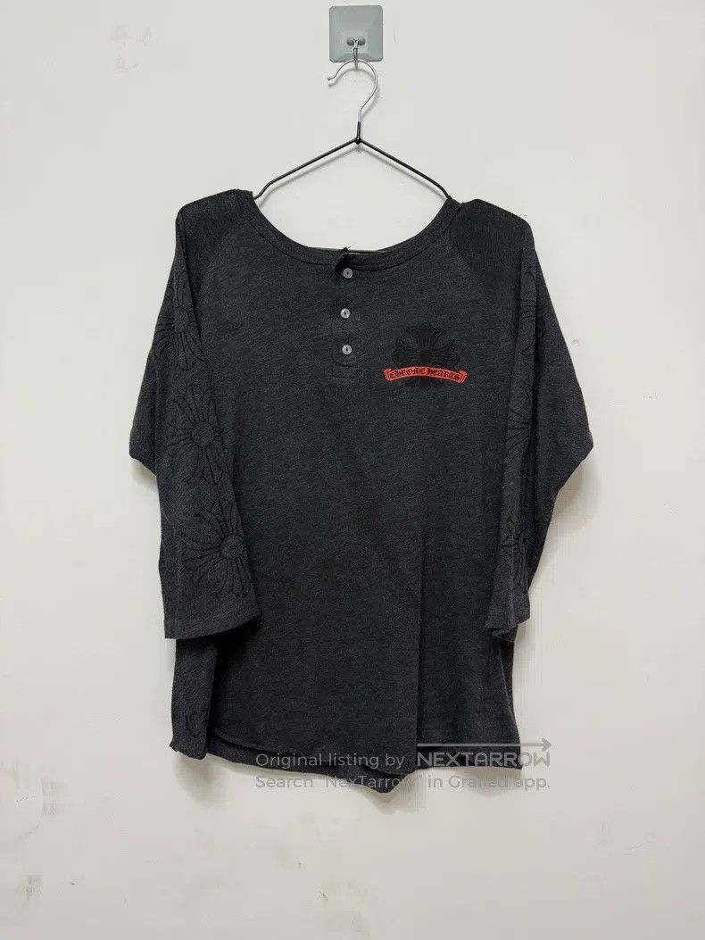 CHROME HEARTS Size XL Horseshoe Polo cropped sleeves