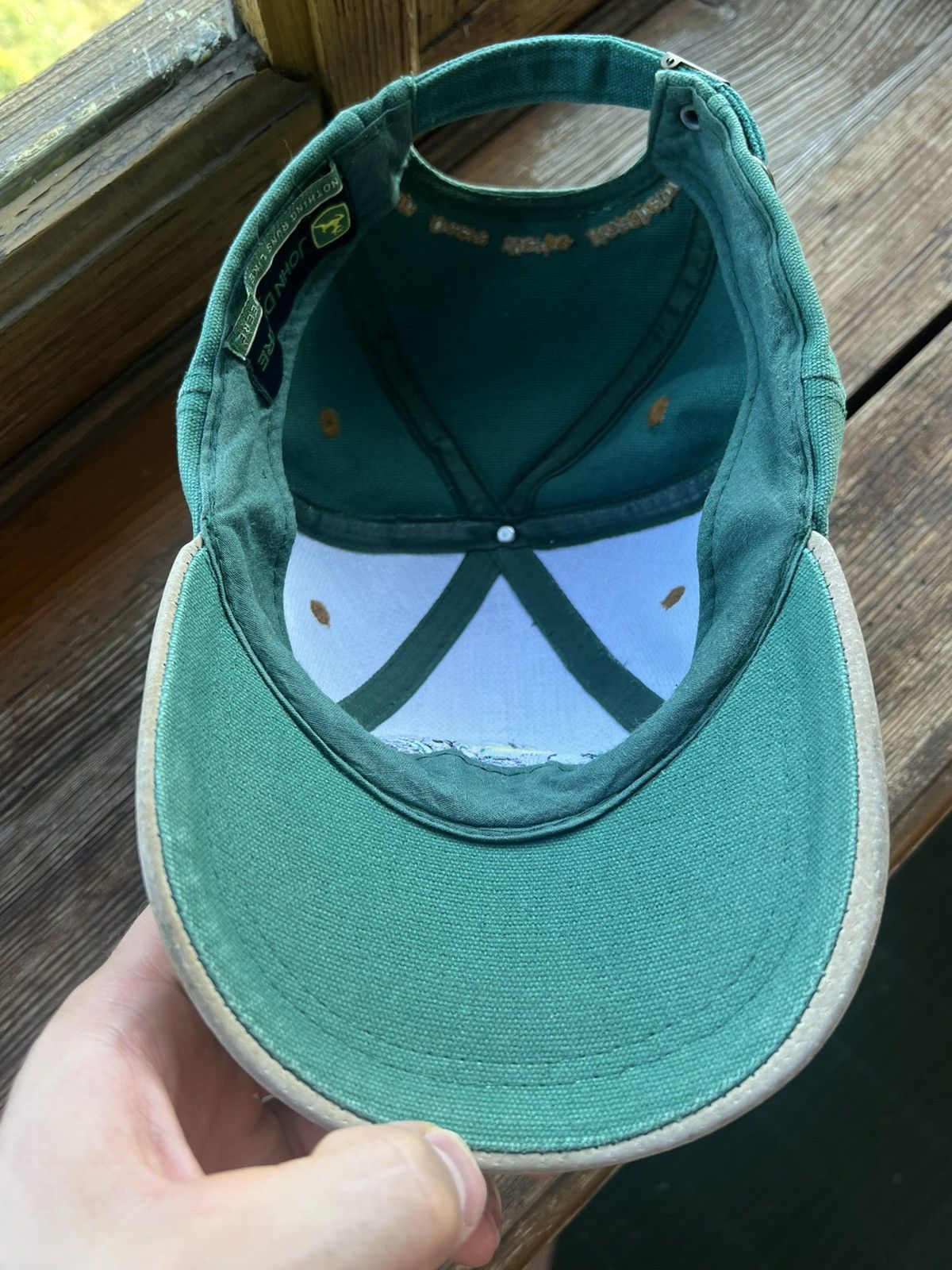 John Deere × Vintage Vintage John Deere Patch Trucker Hat Y2k Cap Size ONE SIZE - 15 Thumbnail