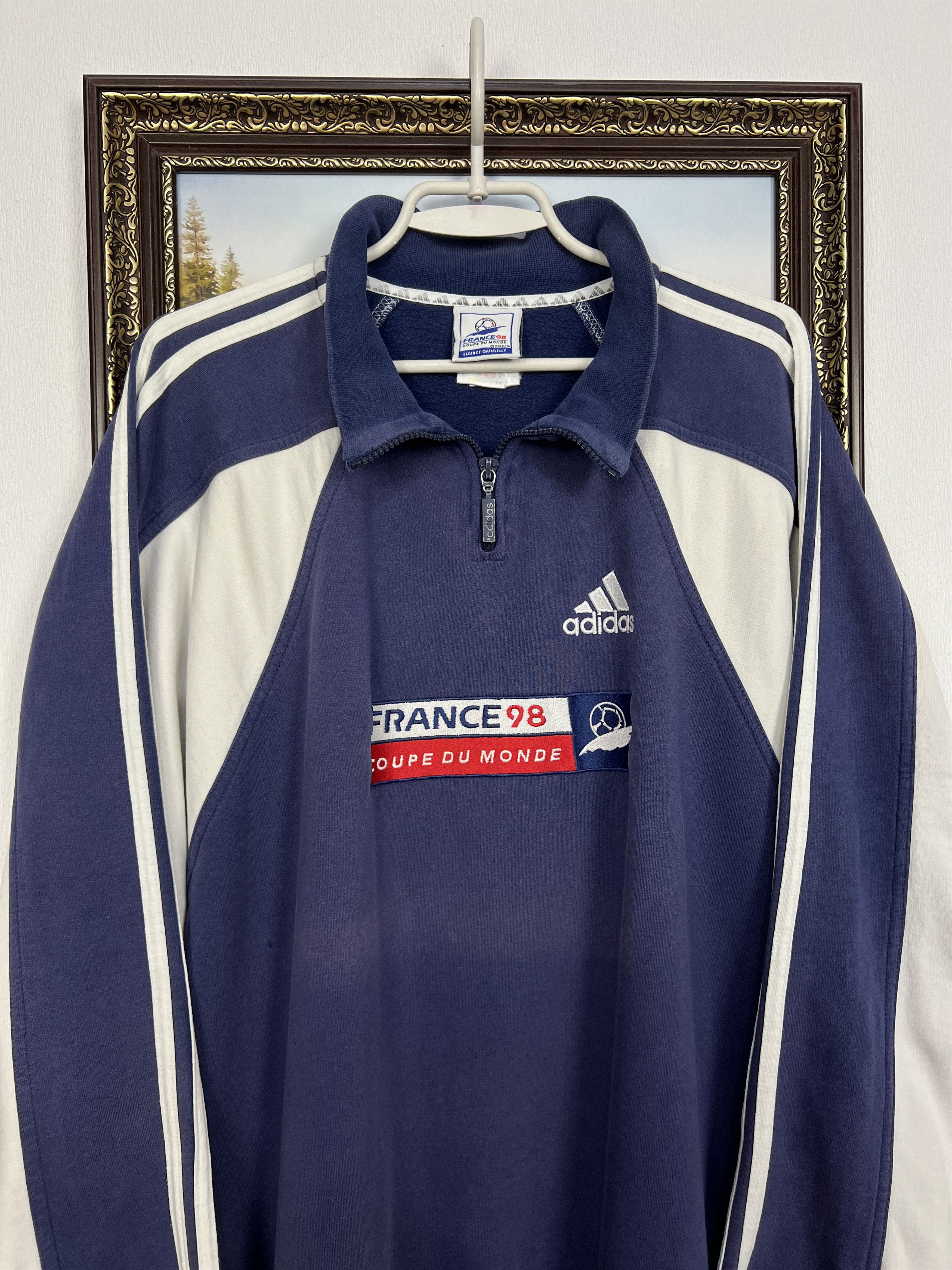 Adidas Vintage France World Cup Football Sweatshirt Long Sleeve Size US L / EU 52-54 / 3 - 2 Thumbnail