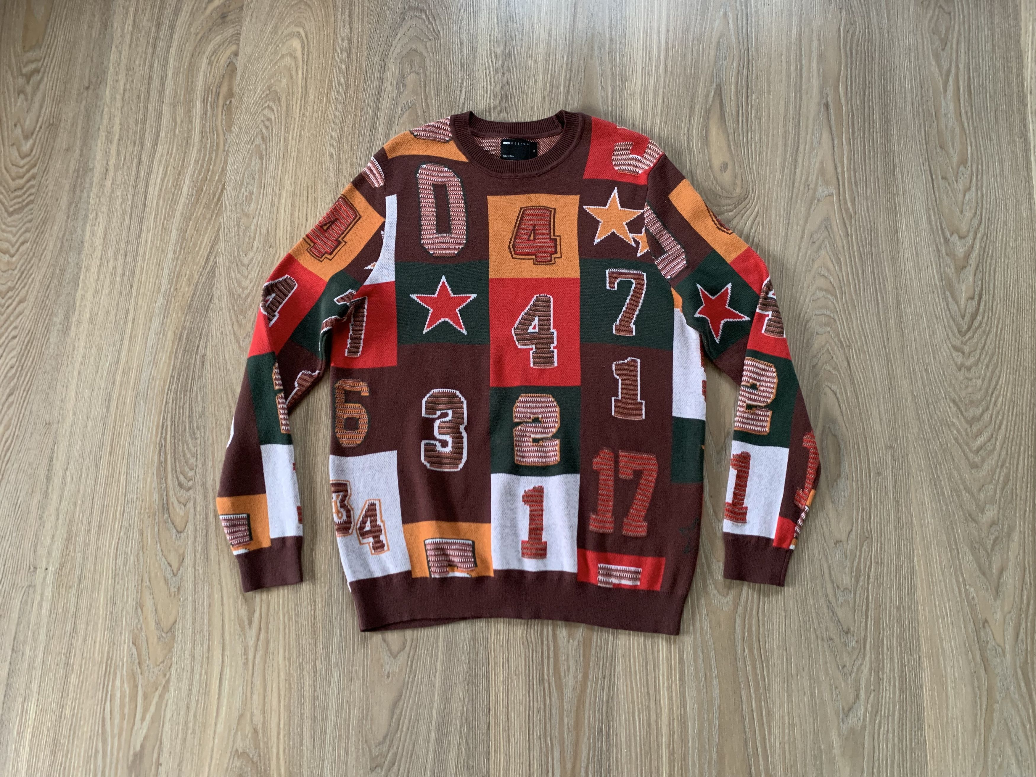 Asos ASOS Multicolor Number Printed Sweater Size US S / EU 44-46 / 1 - 10 Thumbnail
