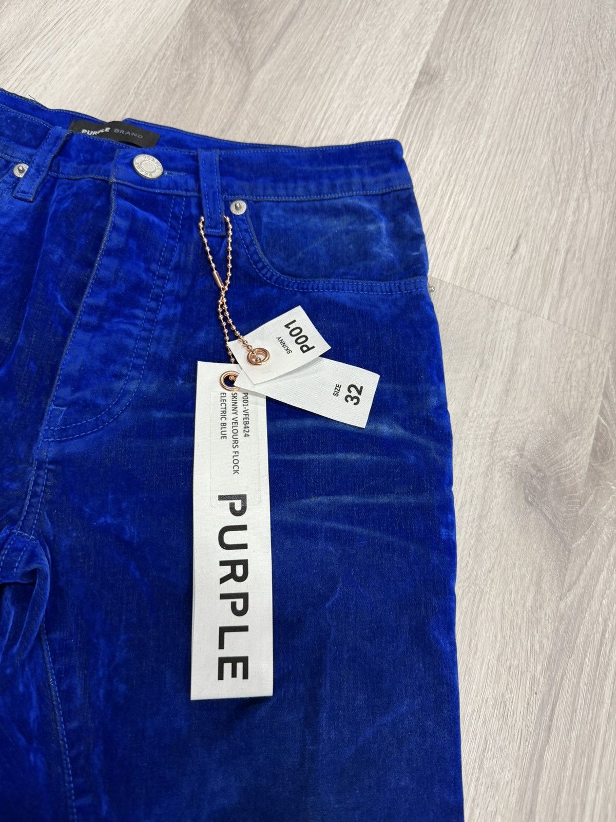 Purple Brand Blue Velour Jeans