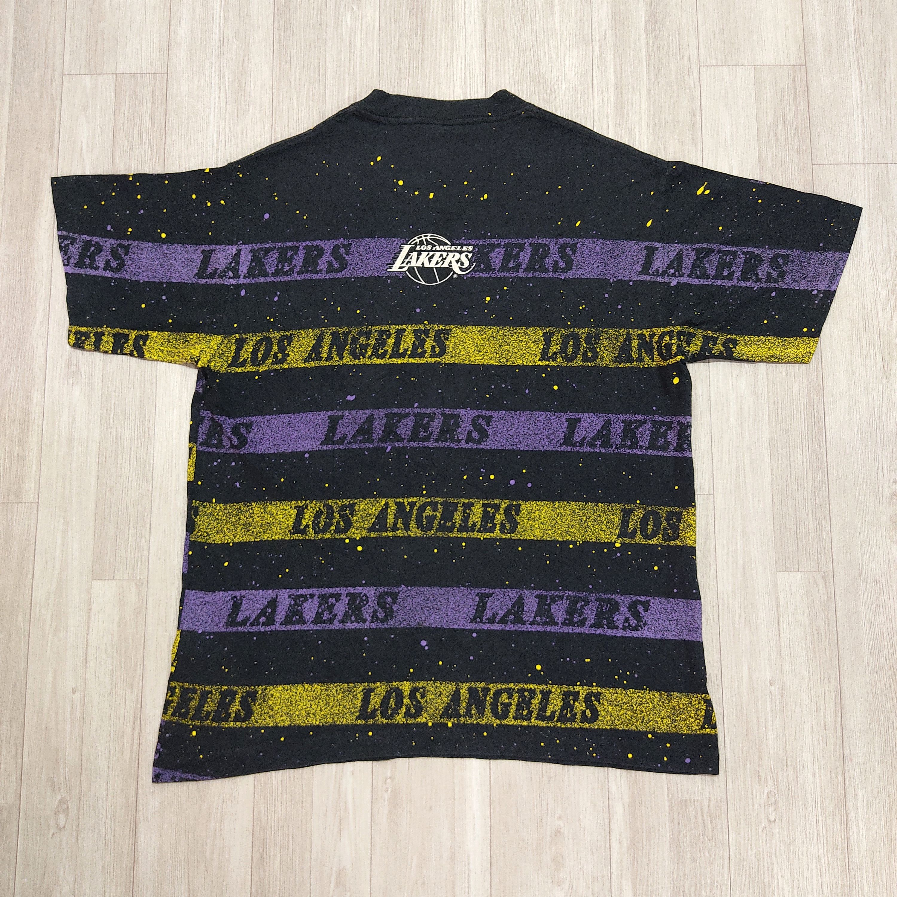 NBA Vtg 90s LA LAKERS NBA All-Over Printed T-shirt Size US M / EU 48-50 / 2 - 9 Thumbnail