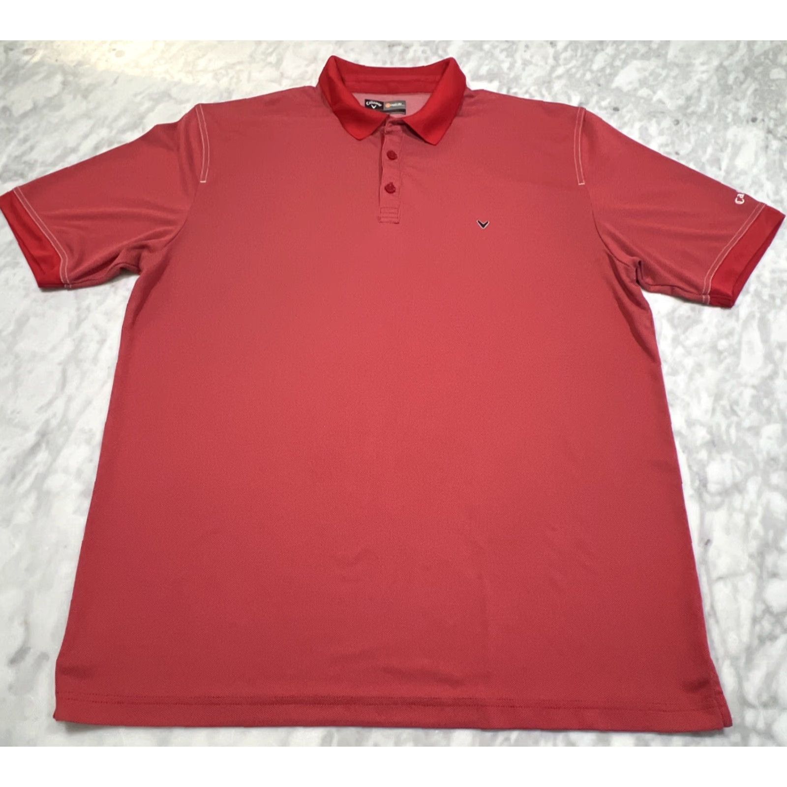 Callaway Callaway Polo Opti Dri Red Logo Golf Shirt Collared XL Men’s Short Sleeve Sports Shirt Size US XL / EU 56 / 4 - 2 Thumbnail