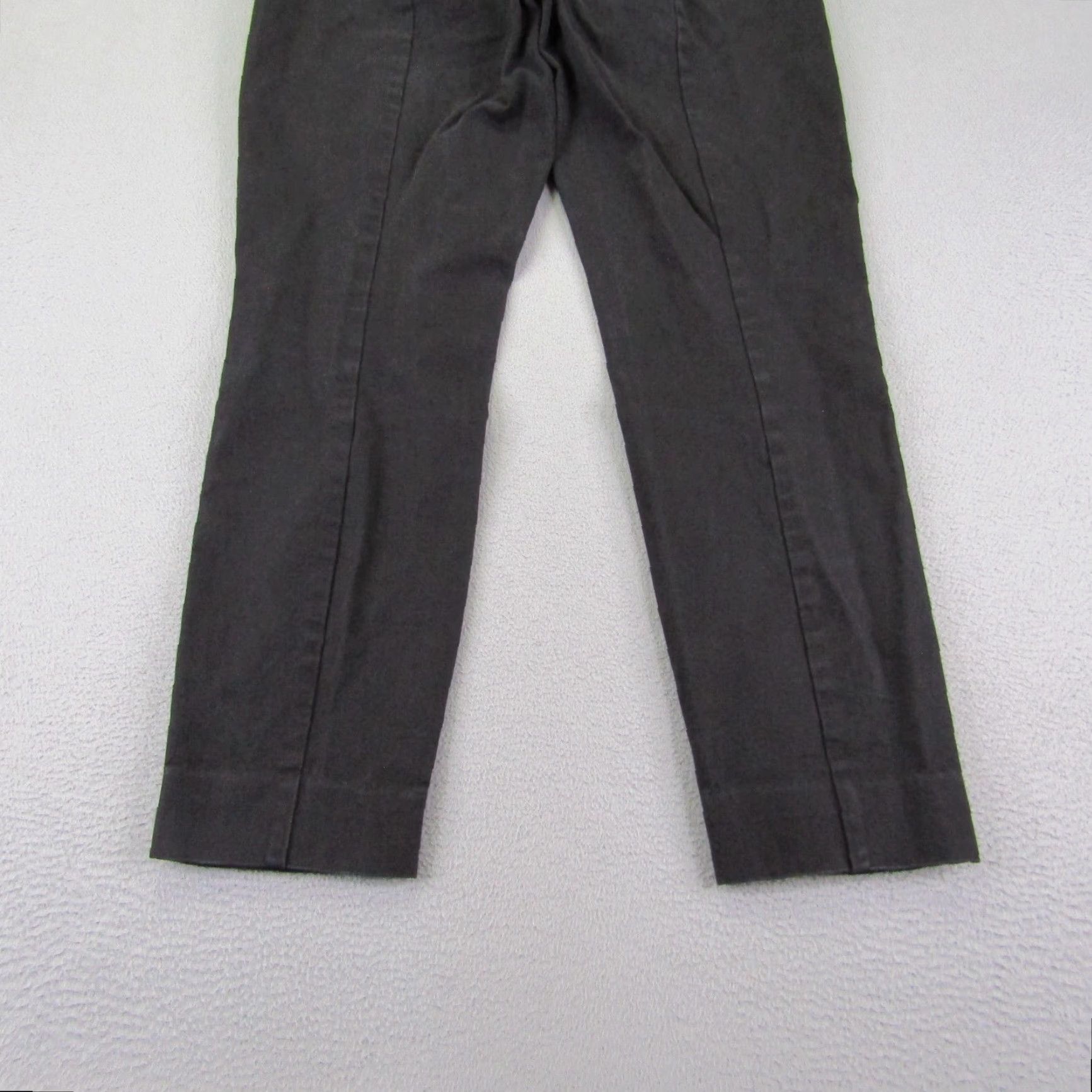 Everlane VINTAGE Everlane Pants Women 8 Black Side Zip High Rise Ankle Crop Stretch Slacks Flex Chino Regular 26.5in Inseam Womens Pants Size 28" / US 6 / IT 42 - 7 Thumbnail