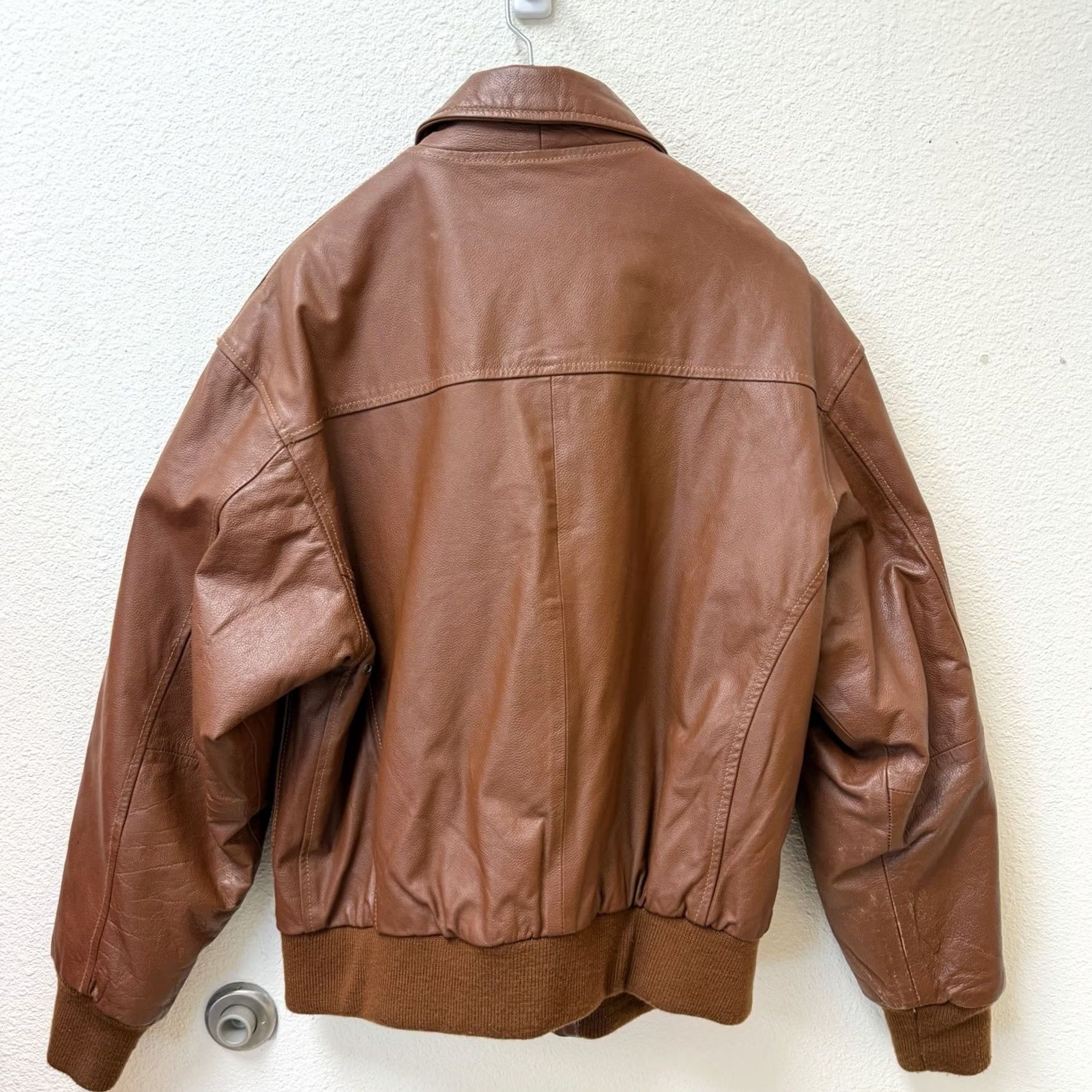 Vintage VINTAGE US Army Air Force Jacket Leather Brown Size Men M Reg Size US M / EU 48-50 / 2 - 5 Thumbnail