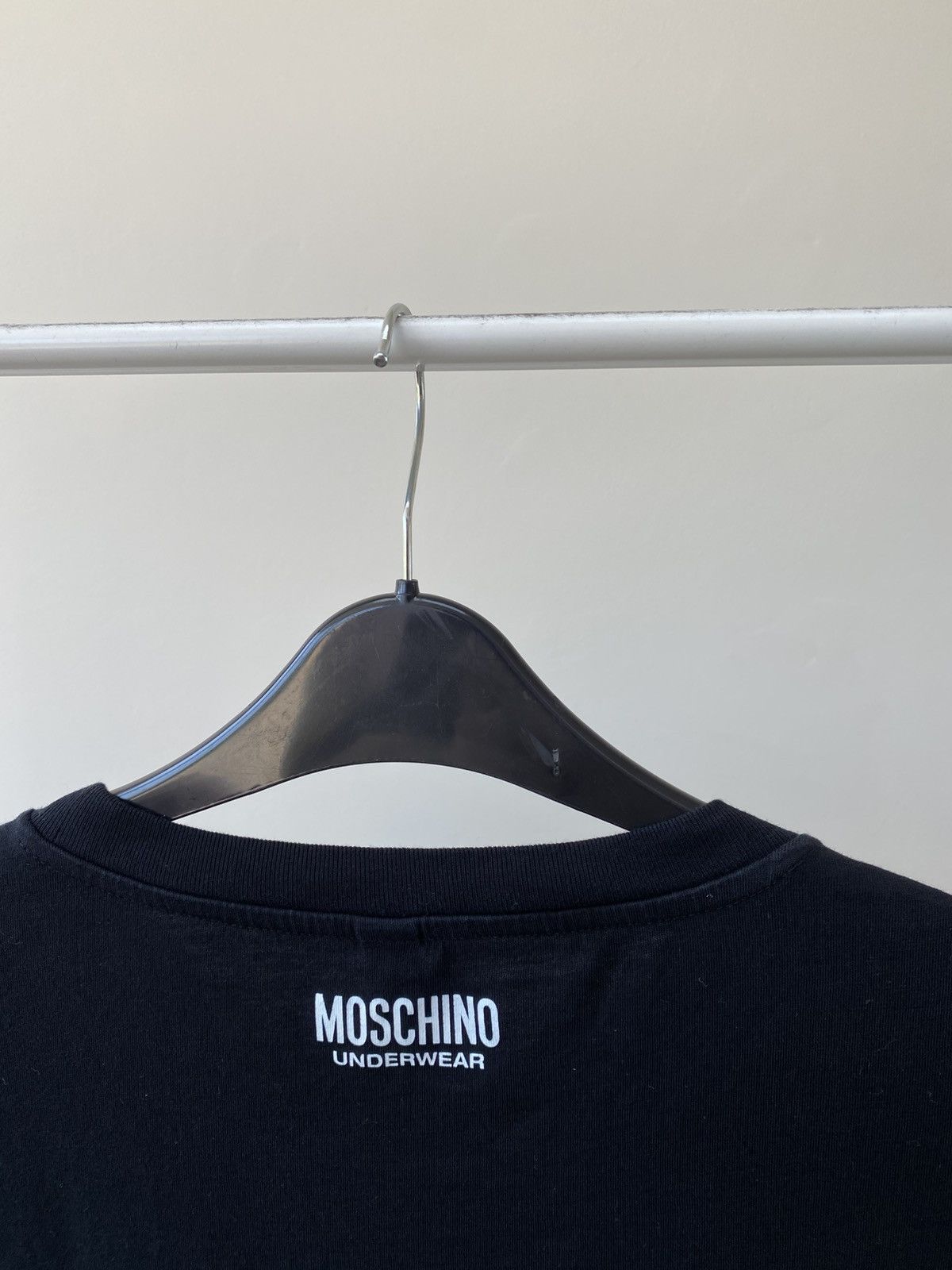 Moschino Vintage MOSCHINO UNDERWEAR Tape Logo T-Shirt Size US L / EU 52-54 / 3 - 10 Thumbnail